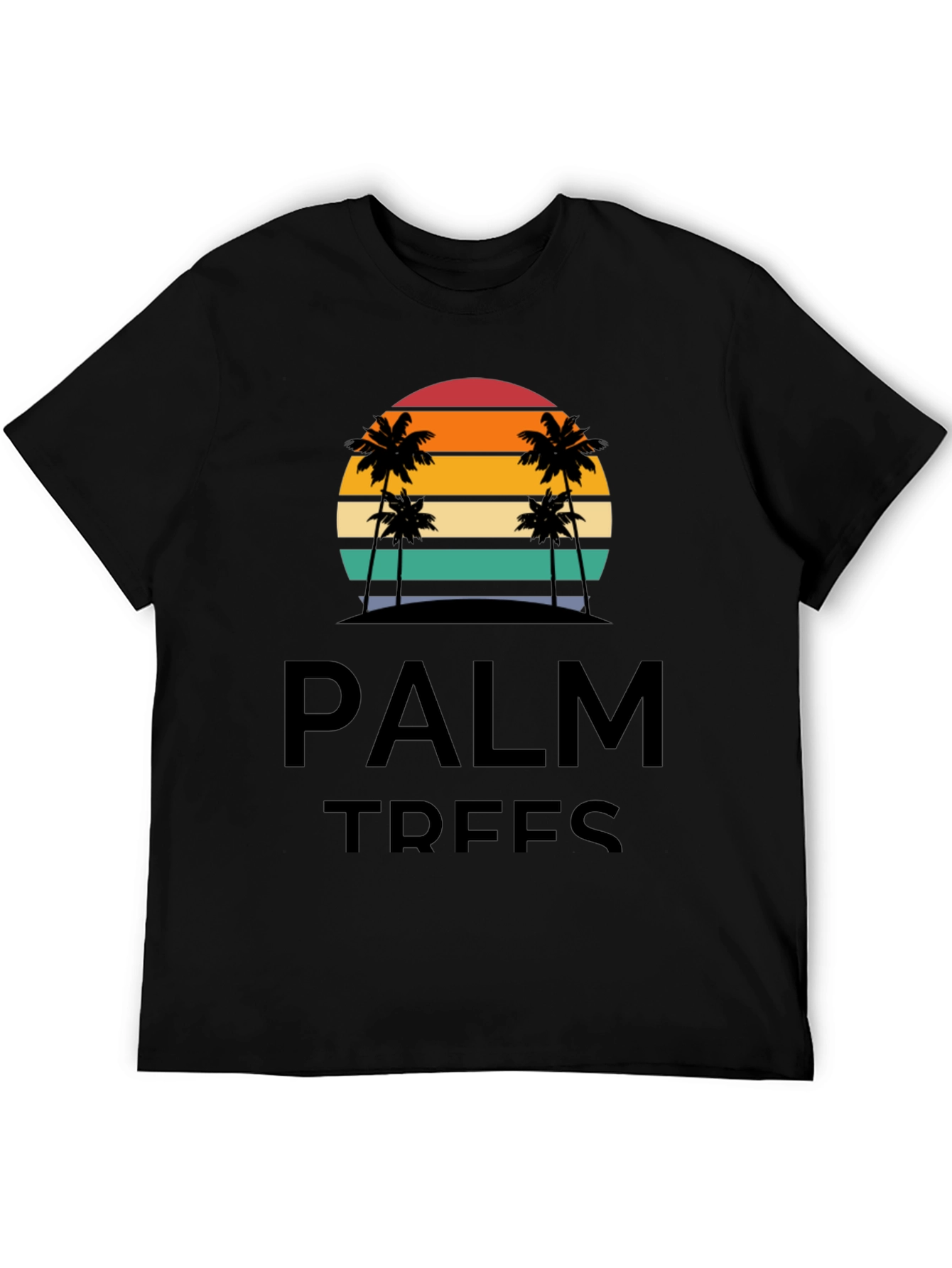 Palm Trees Graphic T-Shirt - Retro Sunset Design