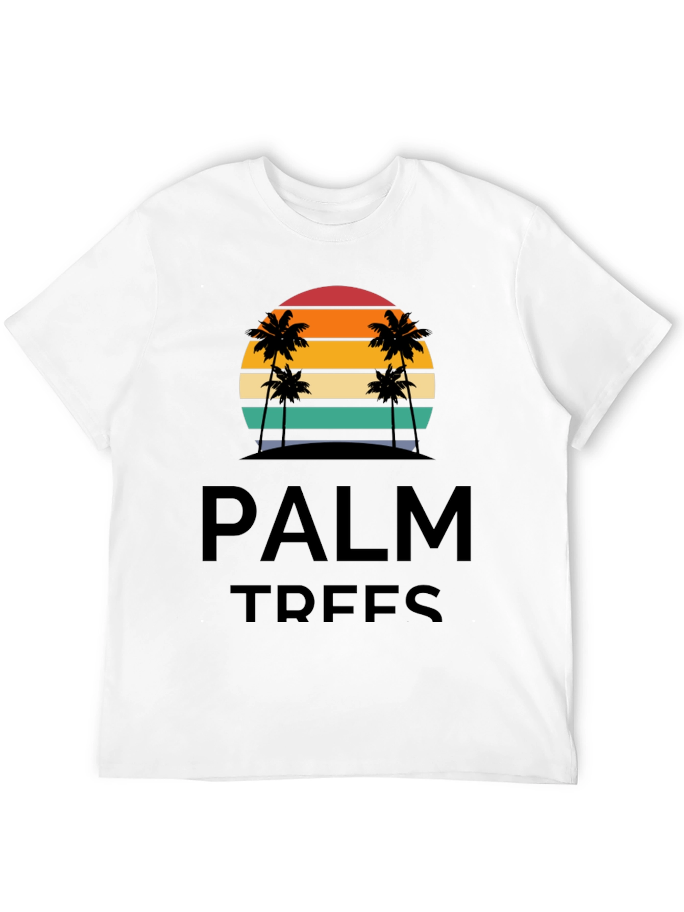 Palm Trees Graphic T-Shirt - Retro Sunset Design