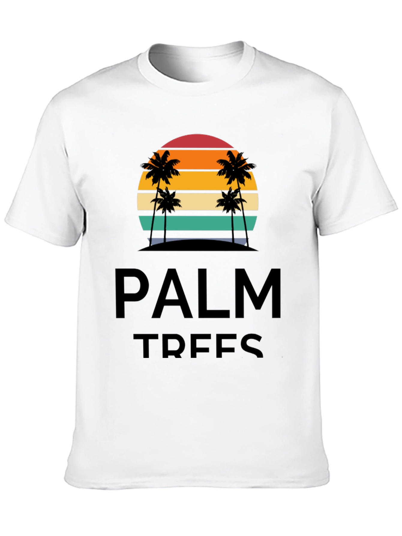 Palm Trees Graphic T-Shirt - Retro Sunset Design