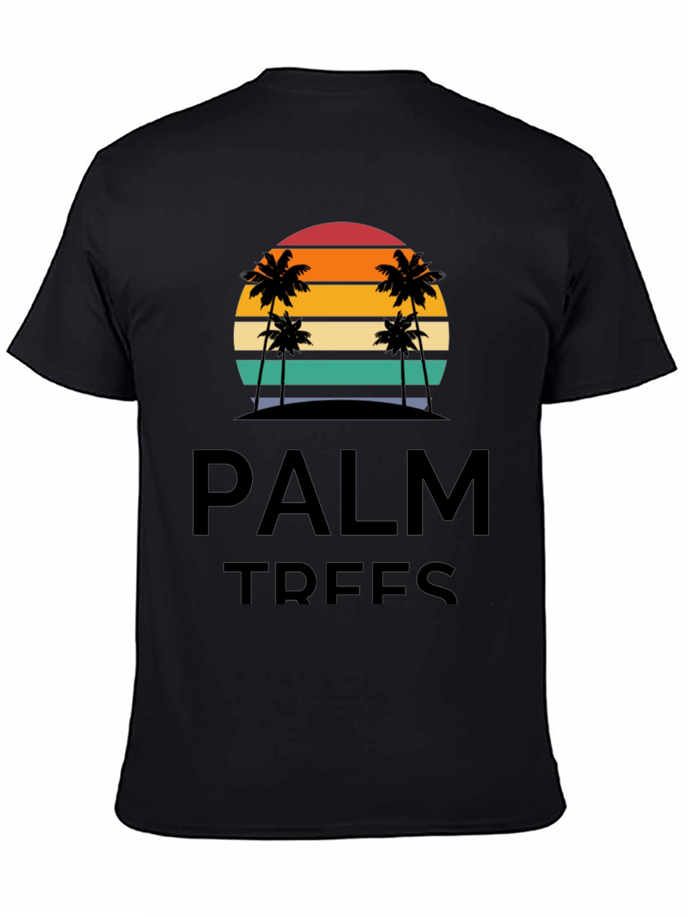Palm Trees Graphic T-Shirt - Retro Sunset Design