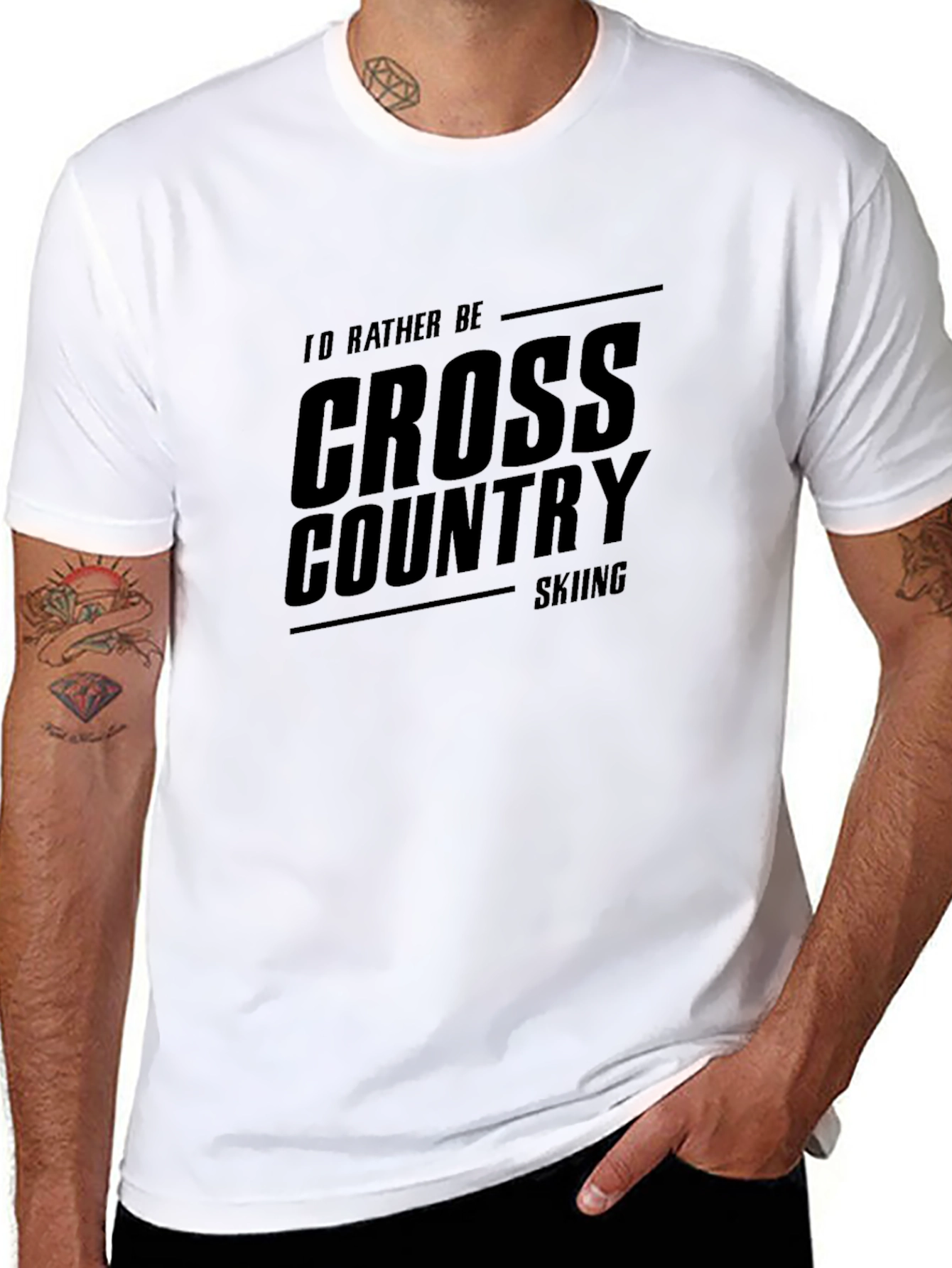 Cross Country Skiing T-Shirt: Id Rather Be Skiing