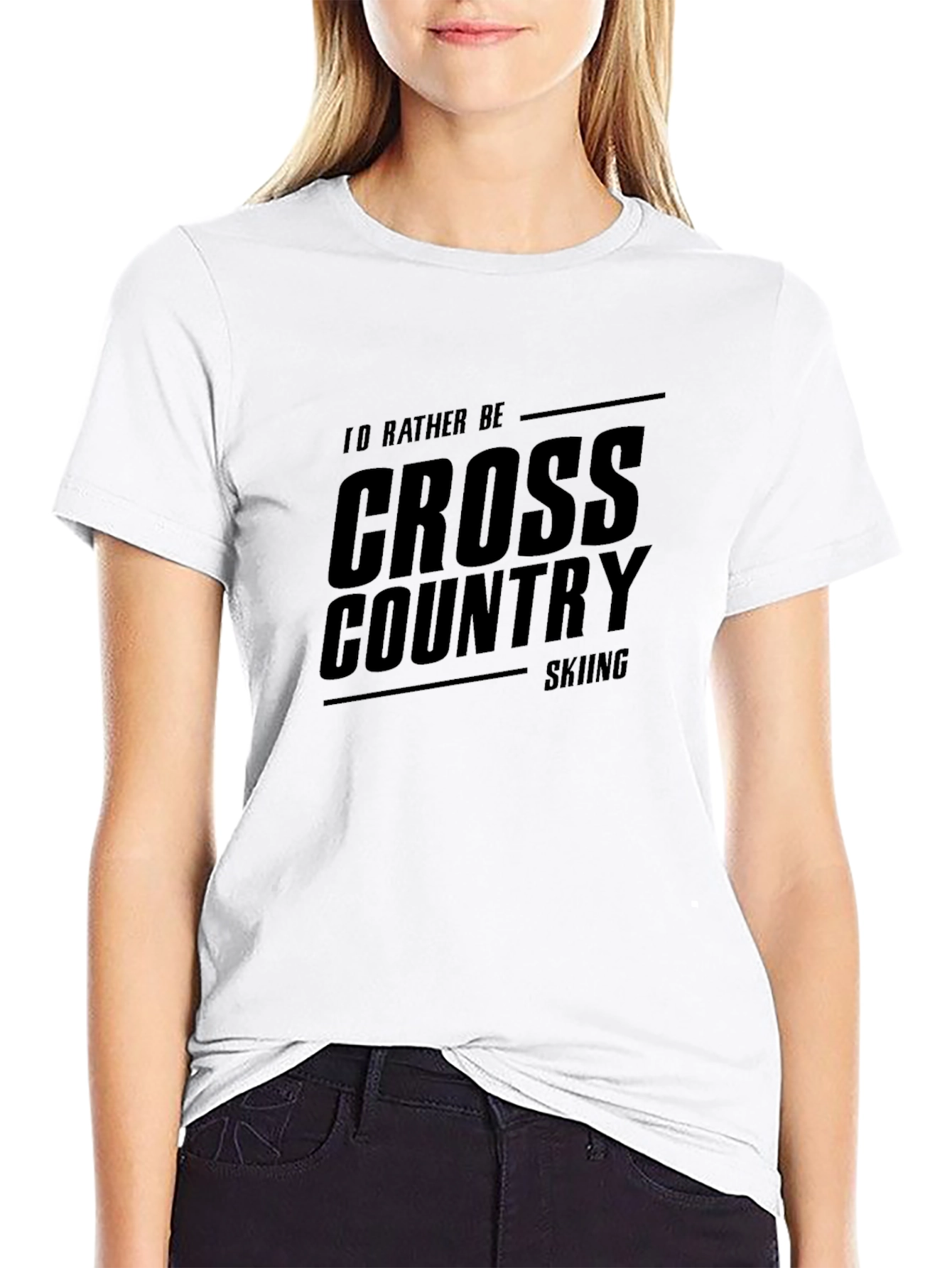 Cross Country Skiing T-Shirt: Id Rather Be Skiing