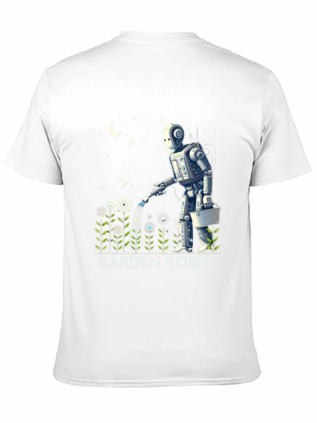 Garden Robot Graphic Tee - Unique Design