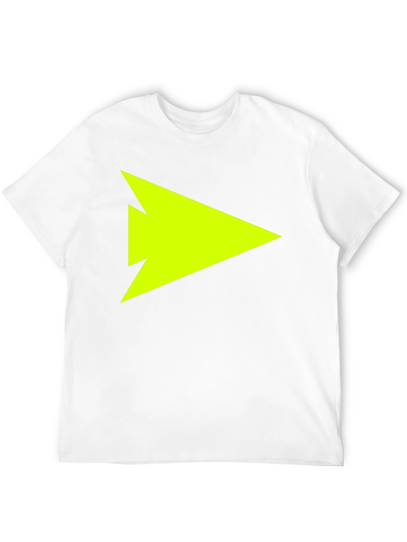 Neon Green Arrow Graphic T-Shirt - Black Casual Tee