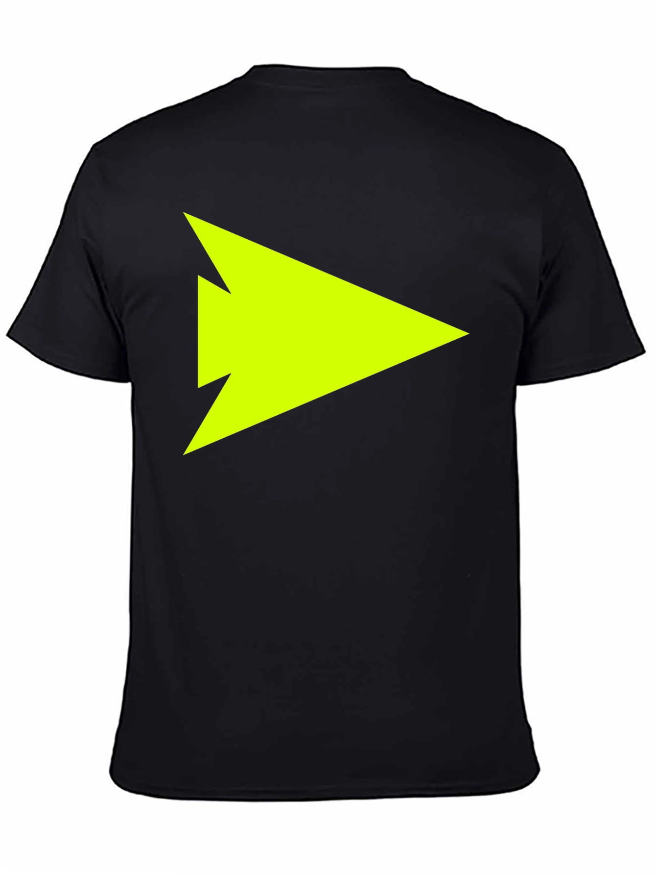 Neon Green Arrow Graphic T-Shirt - Black Casual Tee