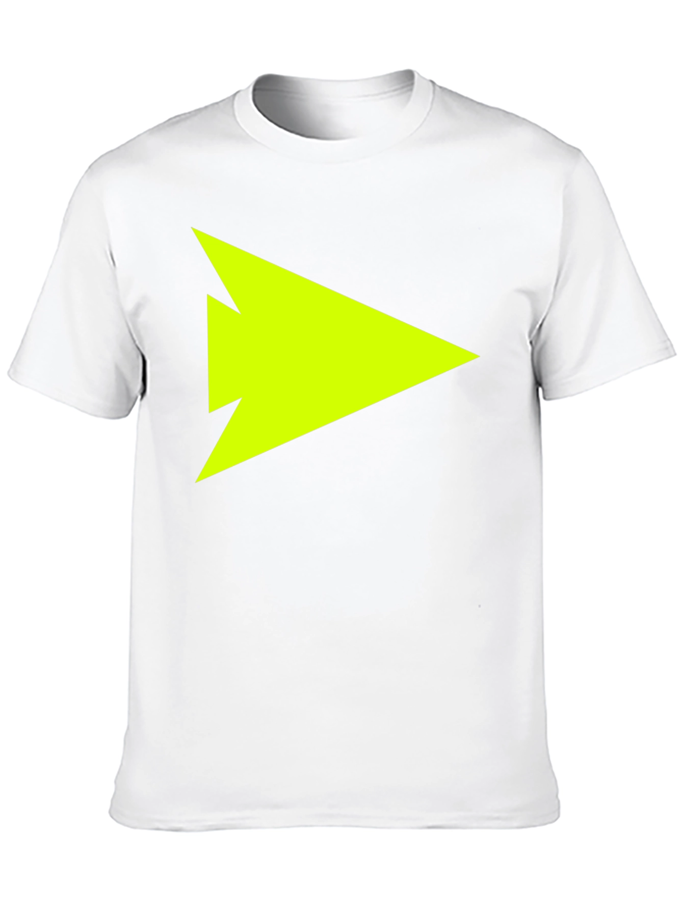 Neon Green Arrow Graphic T-Shirt - Black Casual Tee