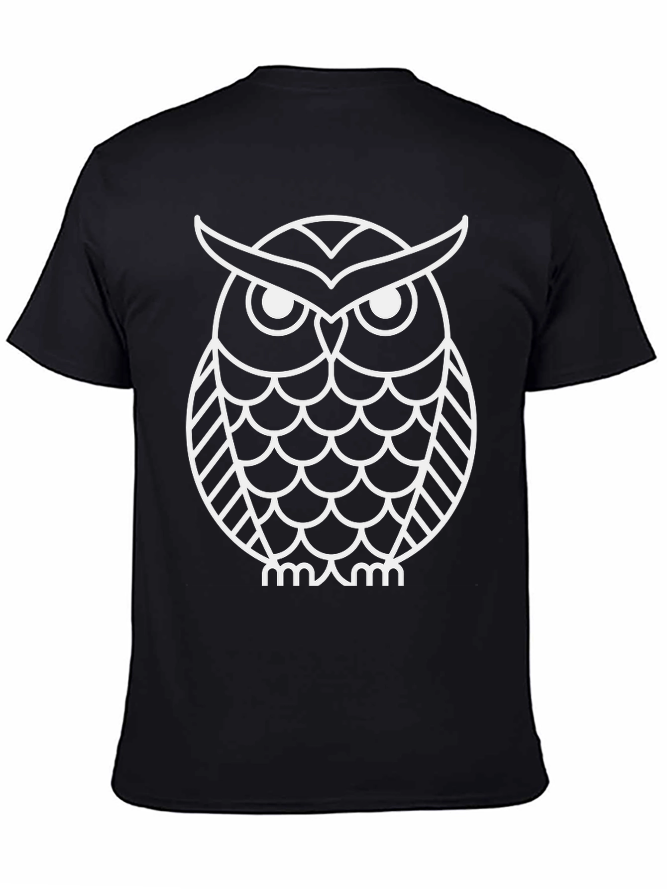 Black Owl Graphic Tee - Modern Style