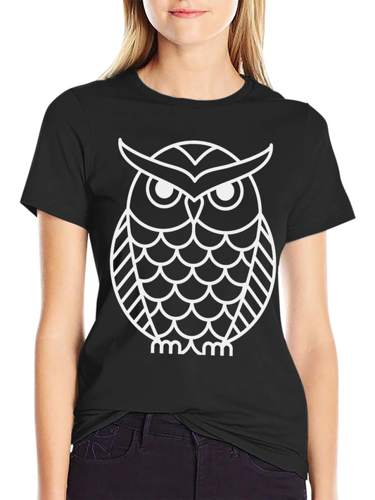 Black Owl Graphic Tee - Modern Style