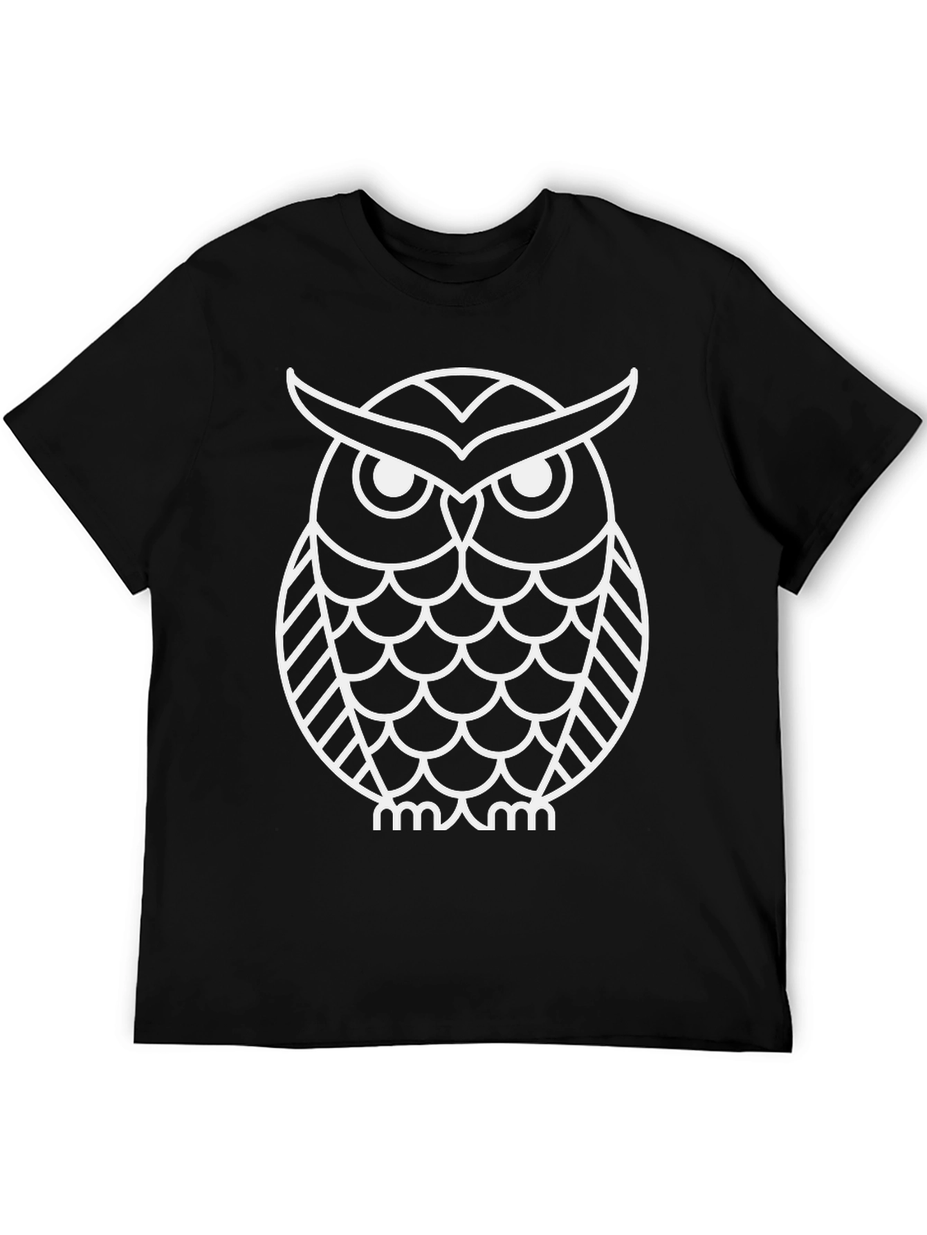 Black Owl Graphic Tee - Modern Style