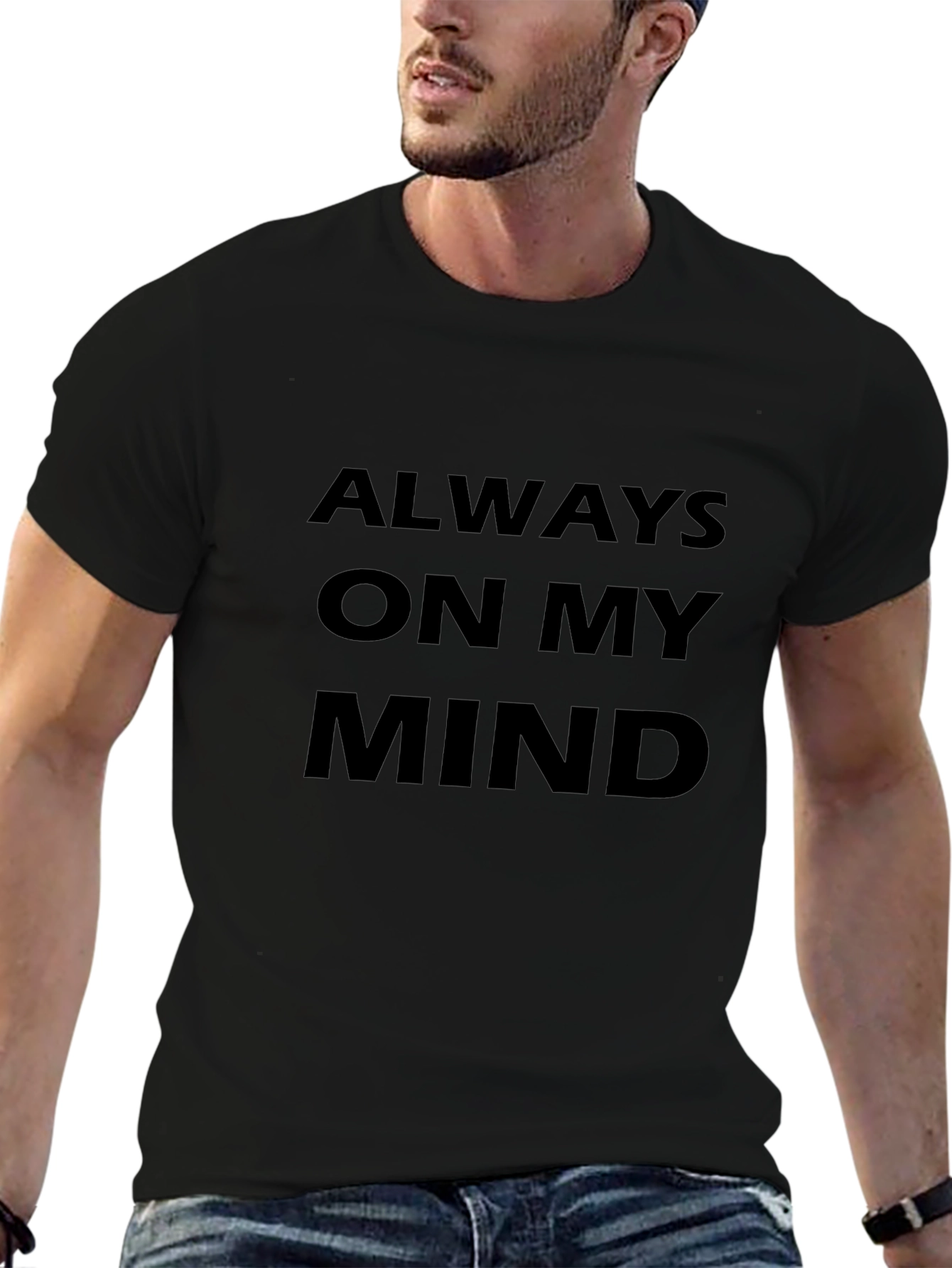 Always On My Mind Black Graphic Tee
