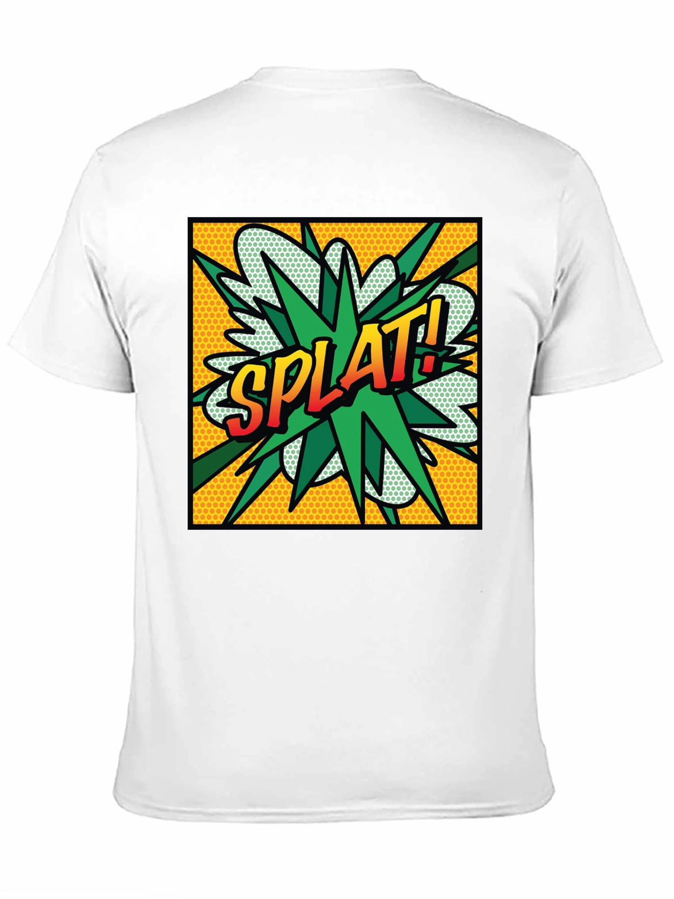 Splat! Comic Style Graphic T-Shirt - Black