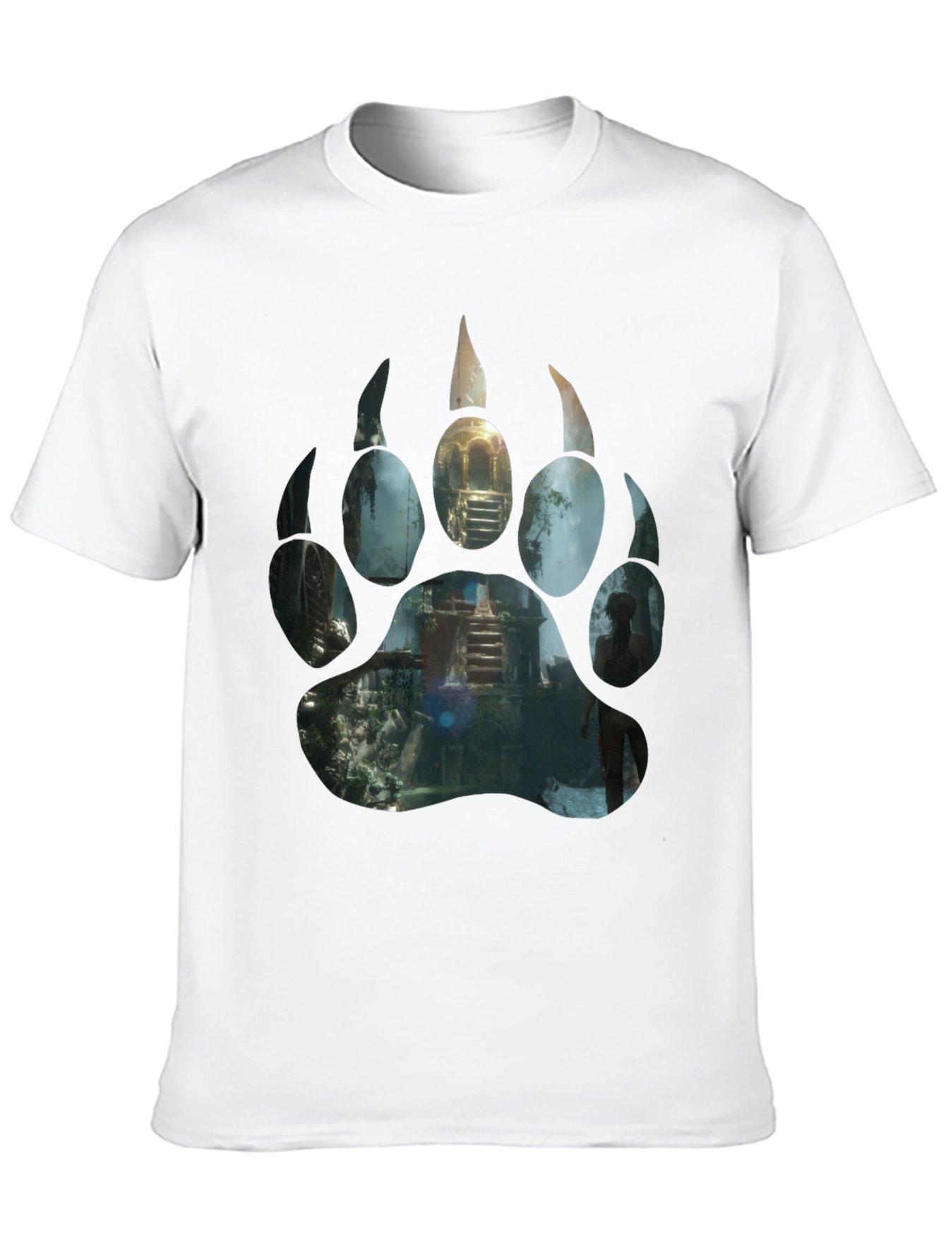Tomb Raider Shadow Paw Print Graphic T-Shirt
