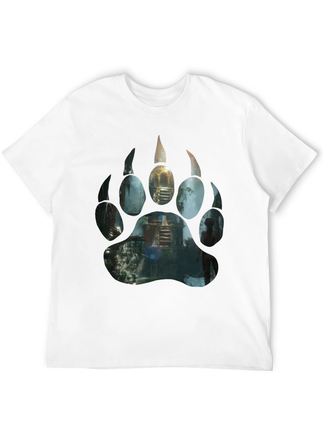 Tomb Raider Shadow Paw Print Graphic T-Shirt