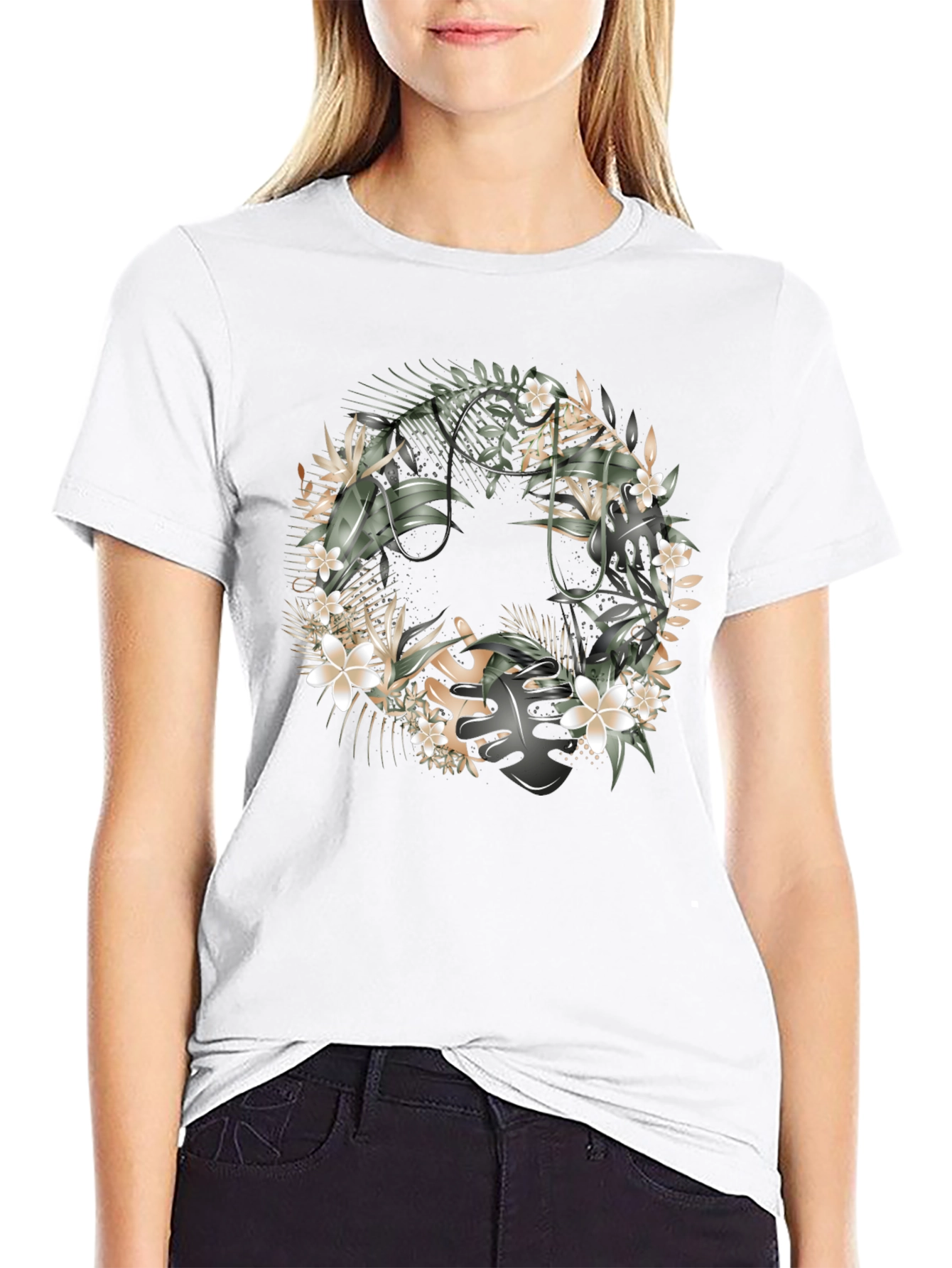 Floral Smile Graphic Tee