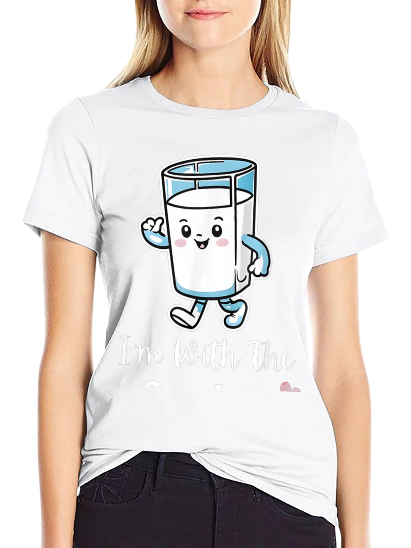 Funny Milk T-Shirt - Im With The Milk