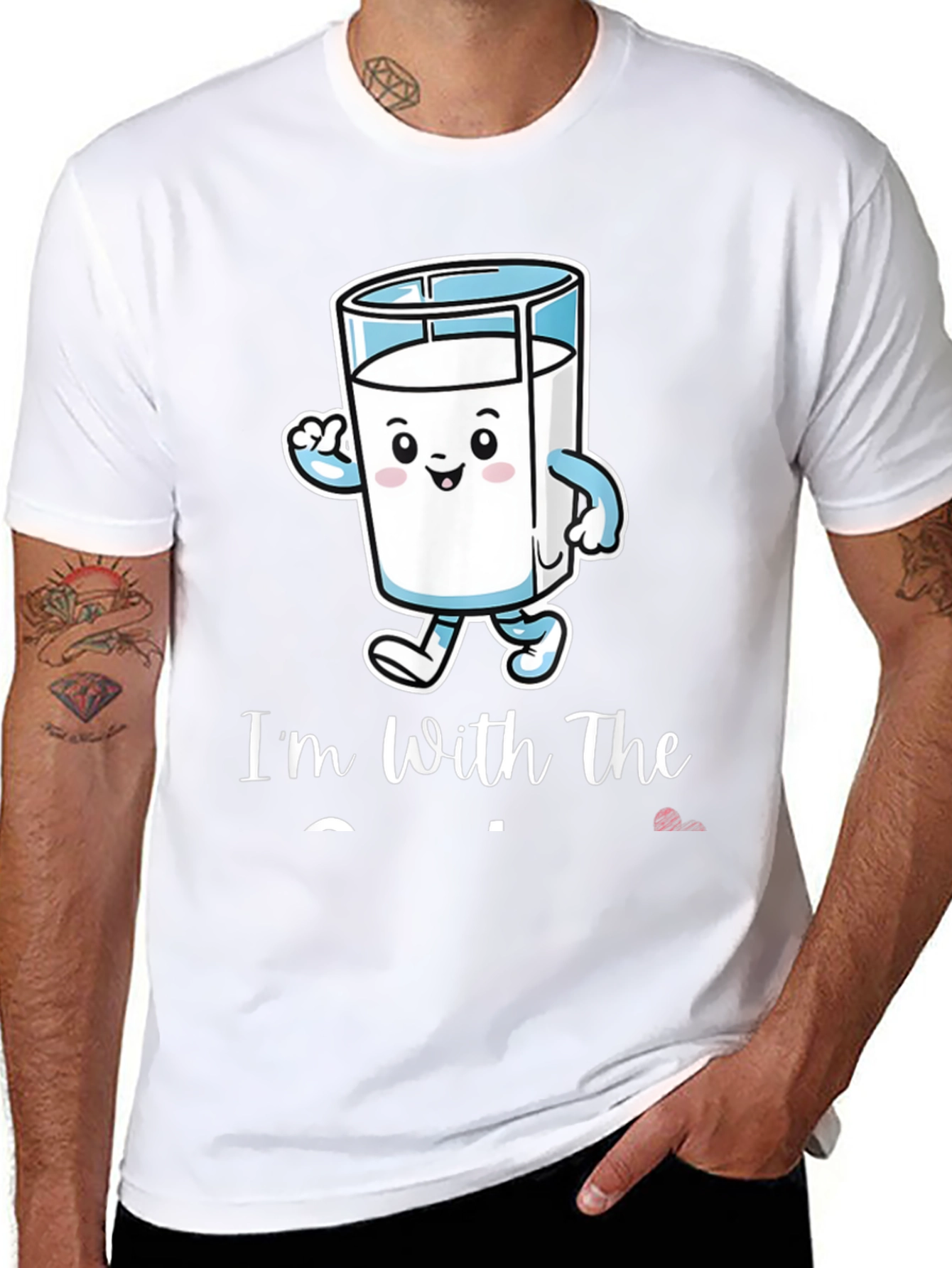 Funny Milk T-Shirt - Im With The Milk