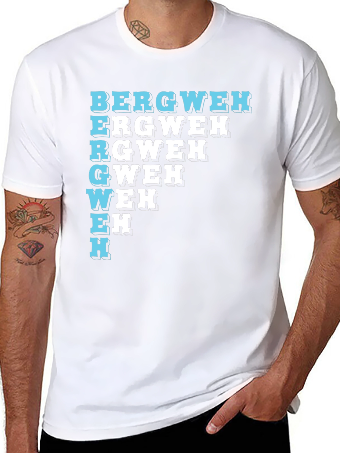 Unique BERGWEH Cascade T-Shirt - Black Casual Tee