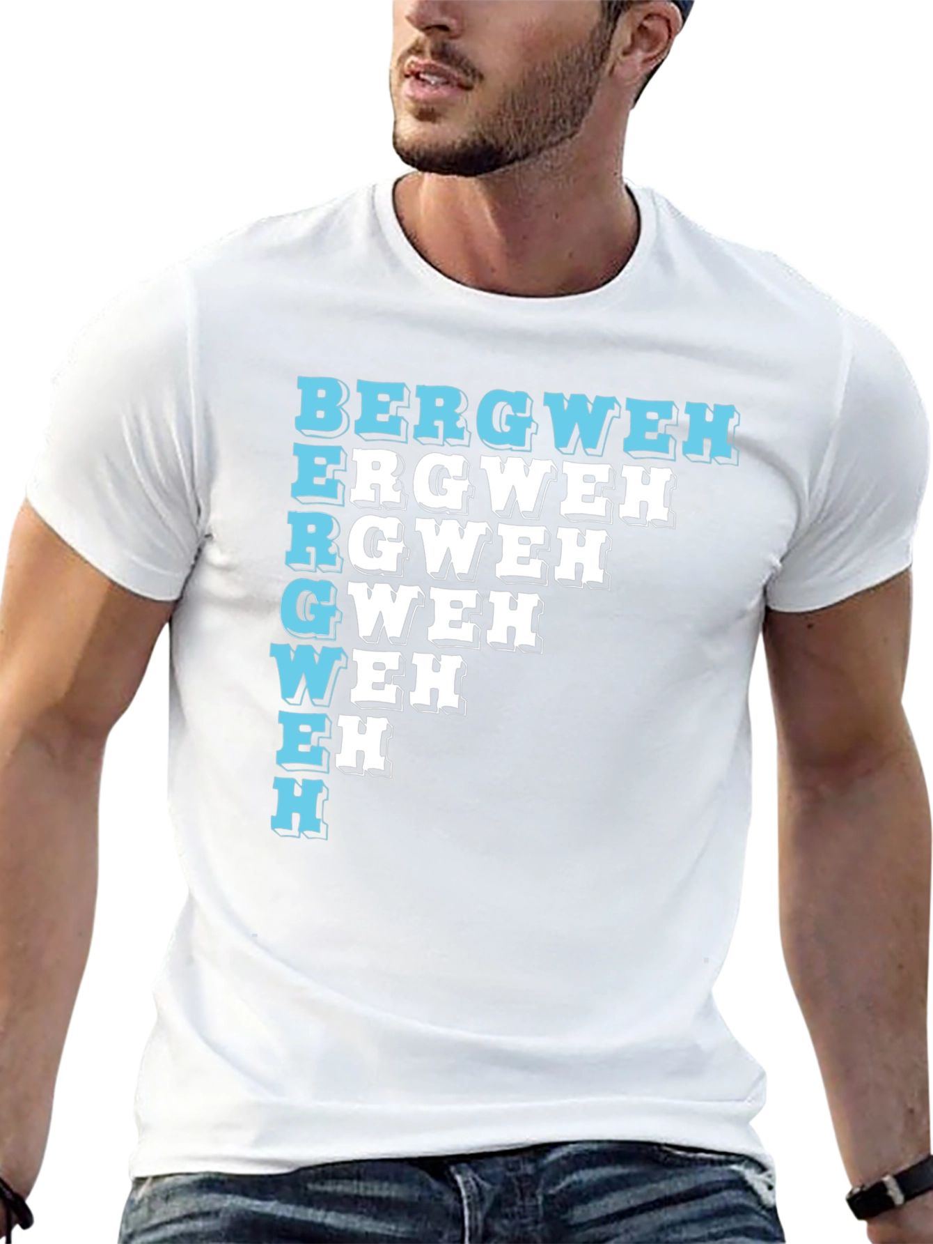 Unique BERGWEH Cascade T-Shirt - Black Casual Tee