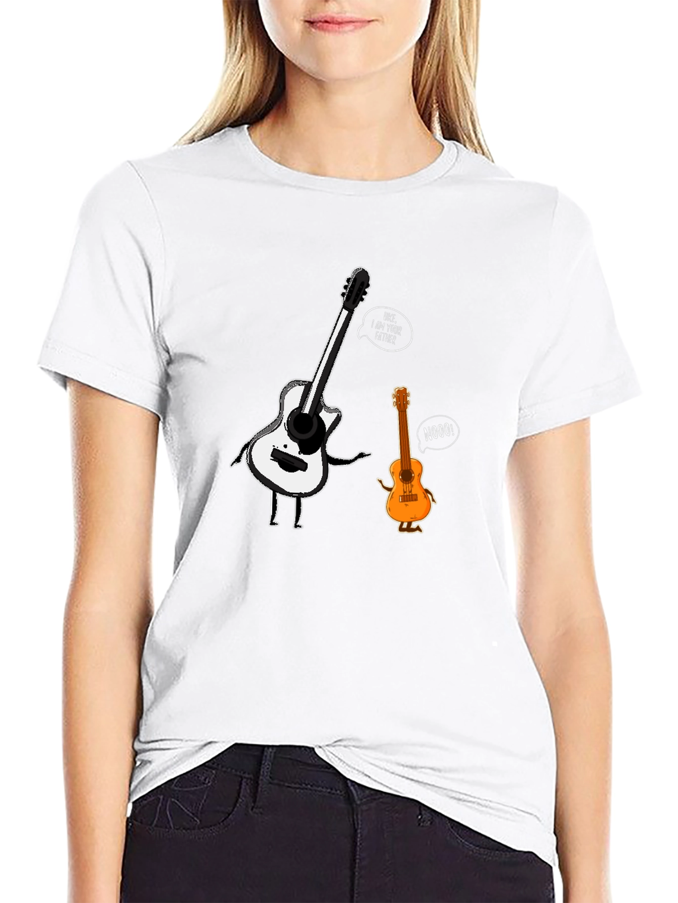 Guitar Father Black Graphic Tee