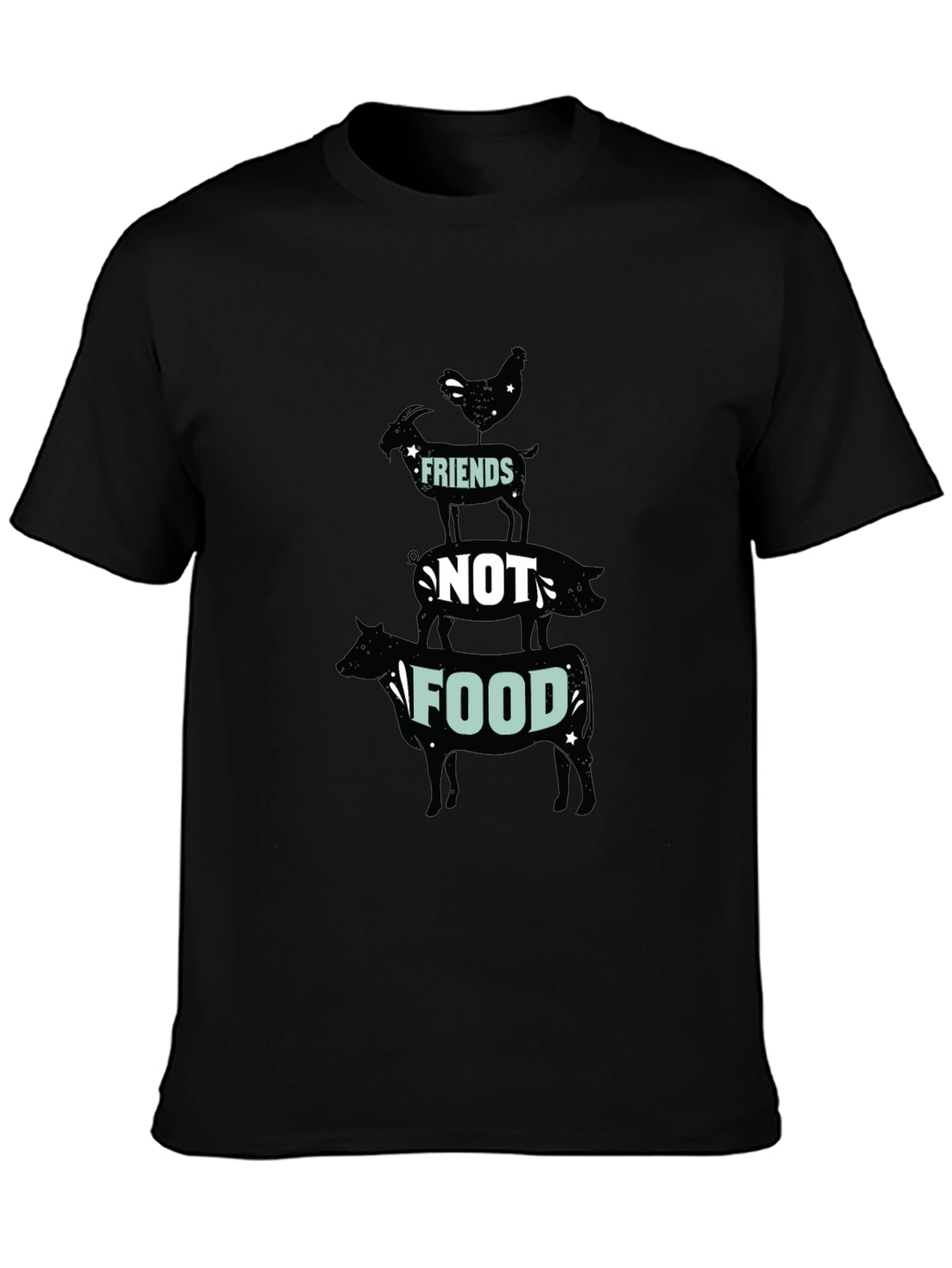 Vegan Friends Not Food Graphic Tee