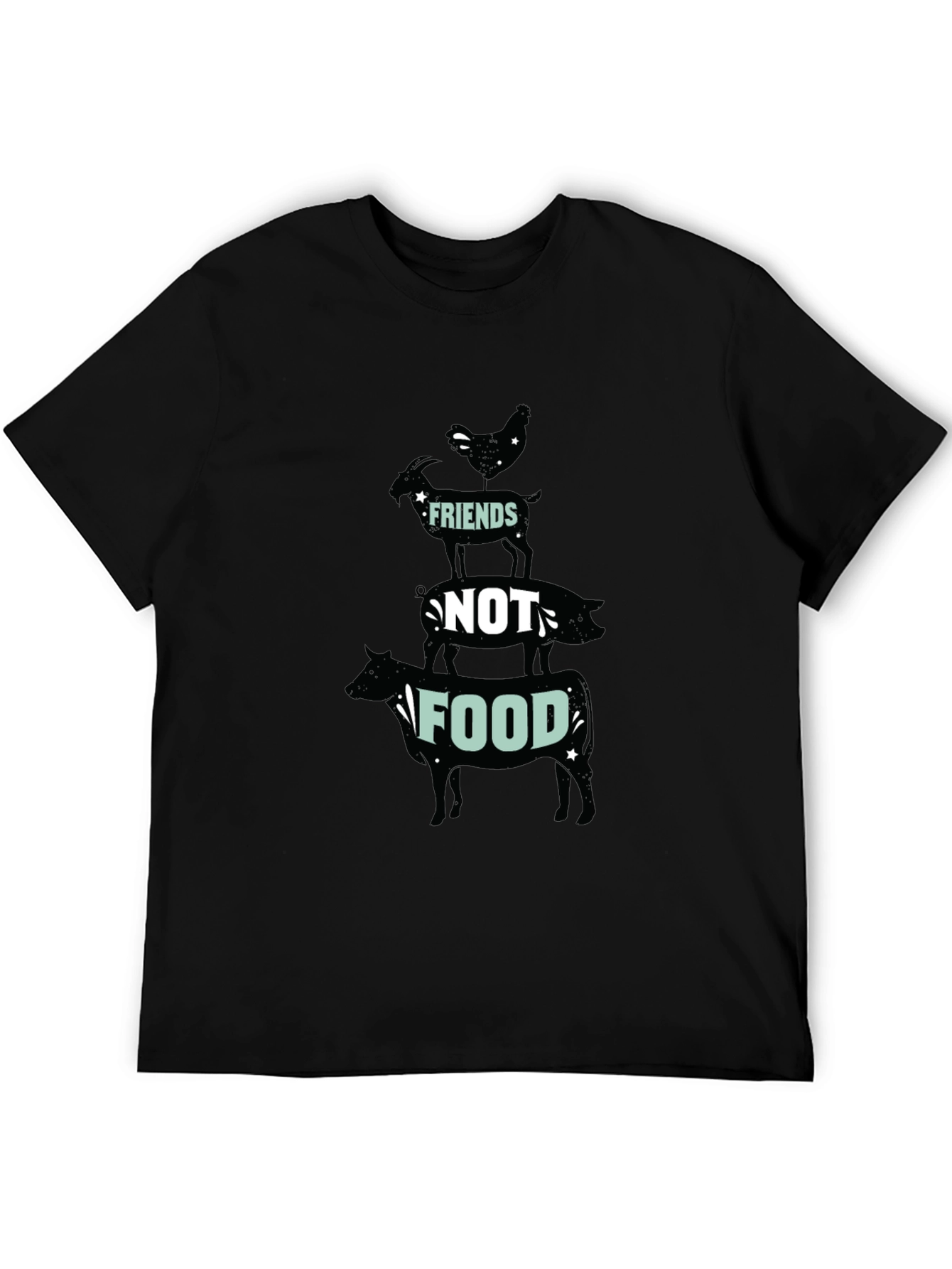 Vegan Friends Not Food Graphic Tee