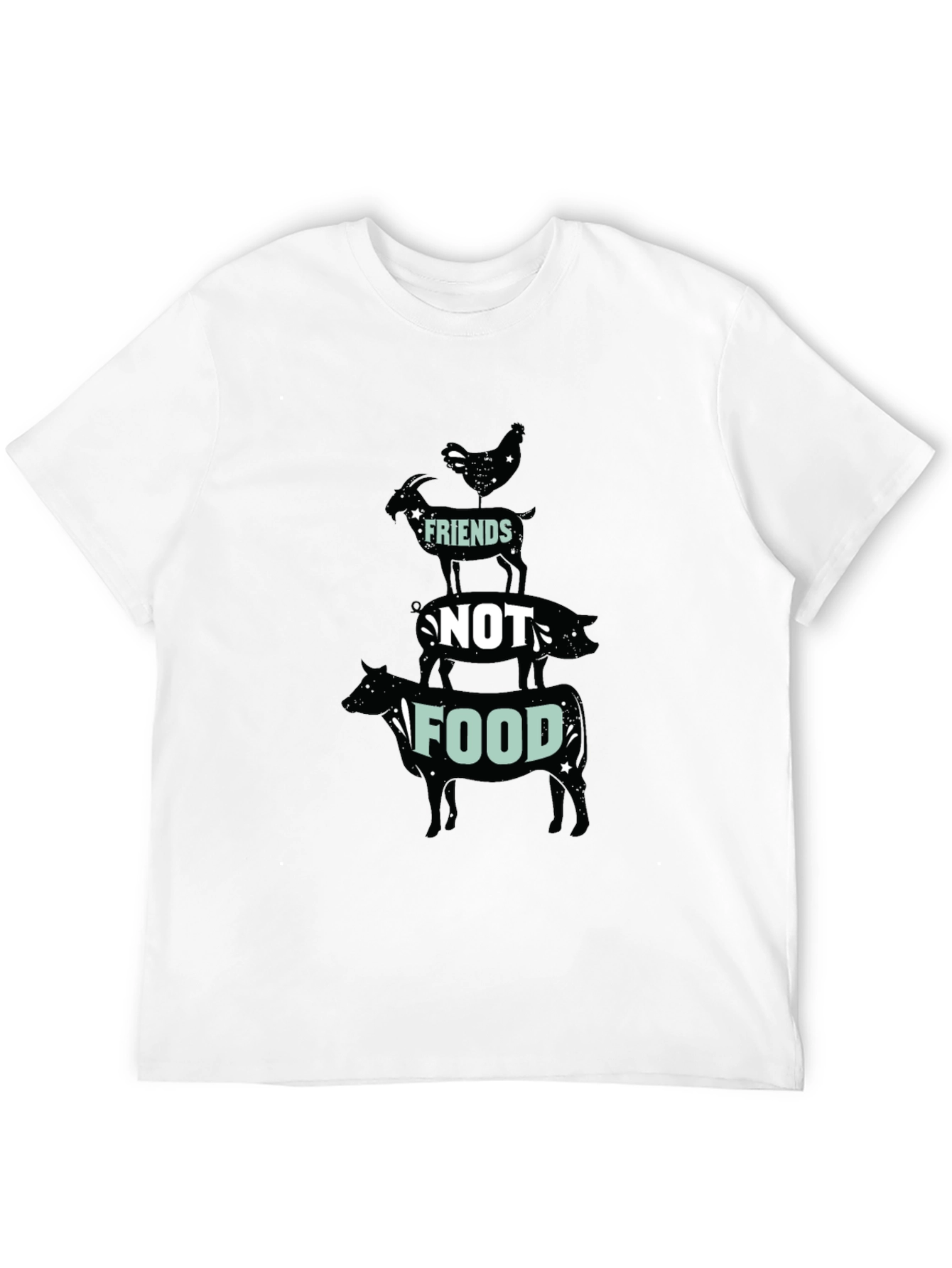 Vegan Friends Not Food Graphic Tee