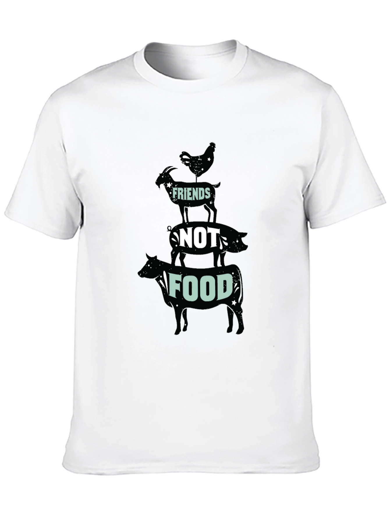 Vegan Friends Not Food Graphic Tee