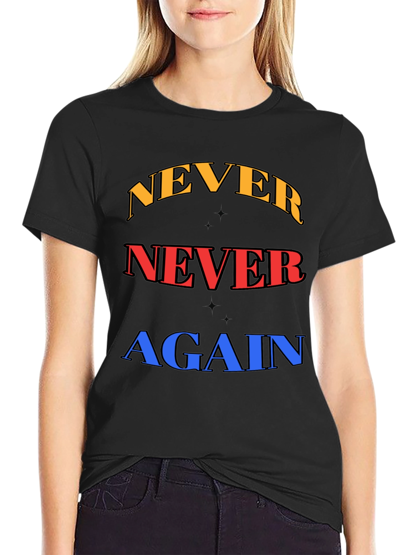 Never Again Graphic Tee - Bold Statement Shirt
