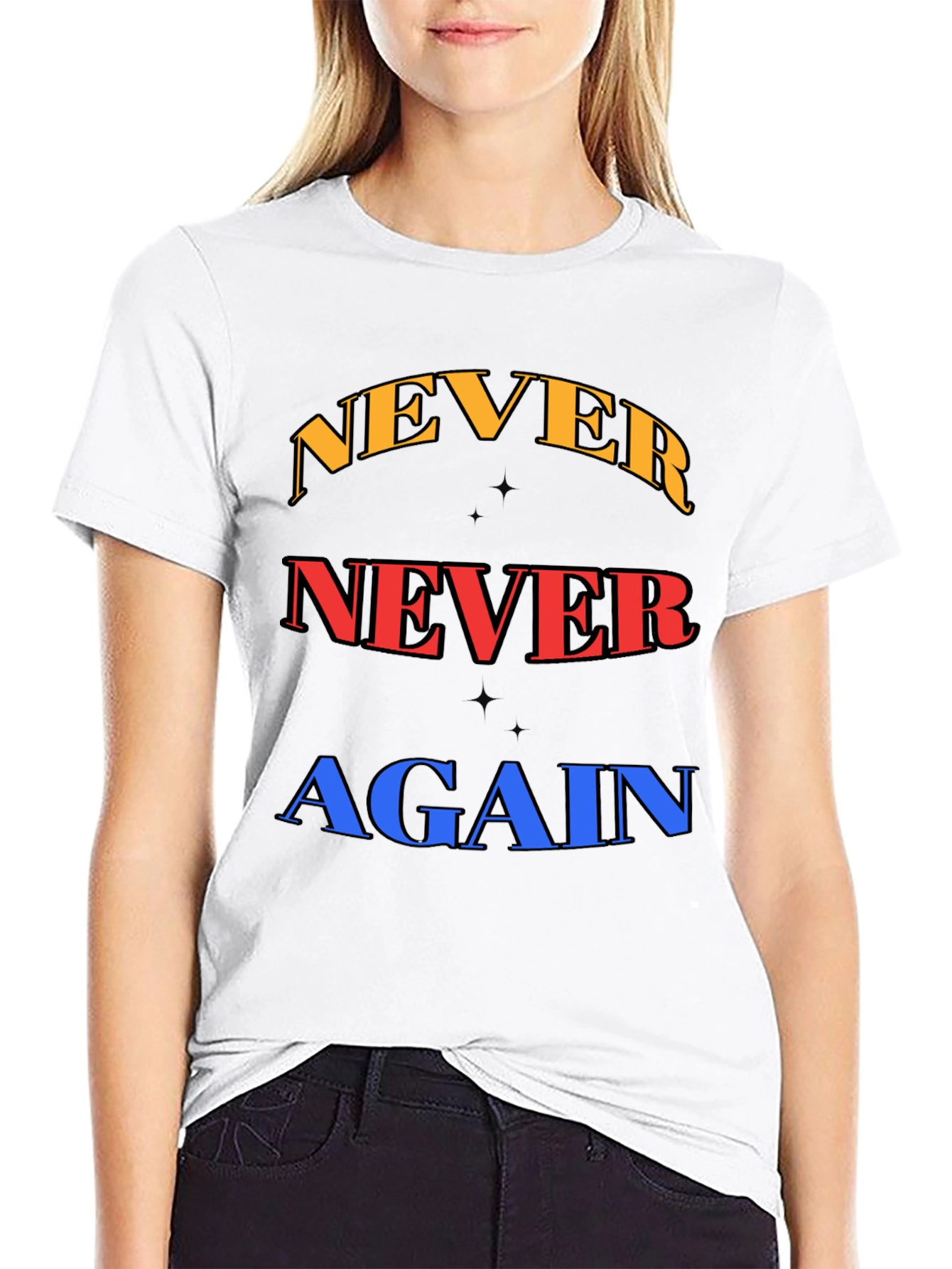 Never Again Graphic Tee - Bold Statement Shirt