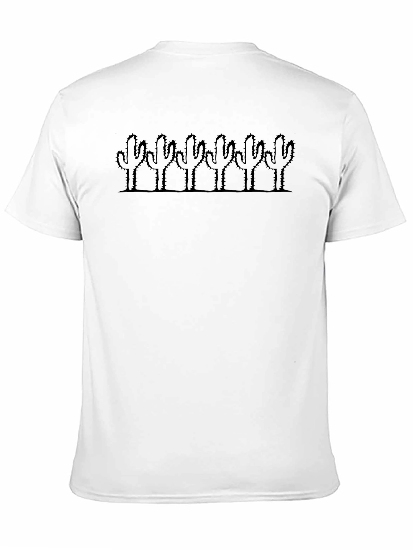 Cactus Silhouette Graphic Tee - Black