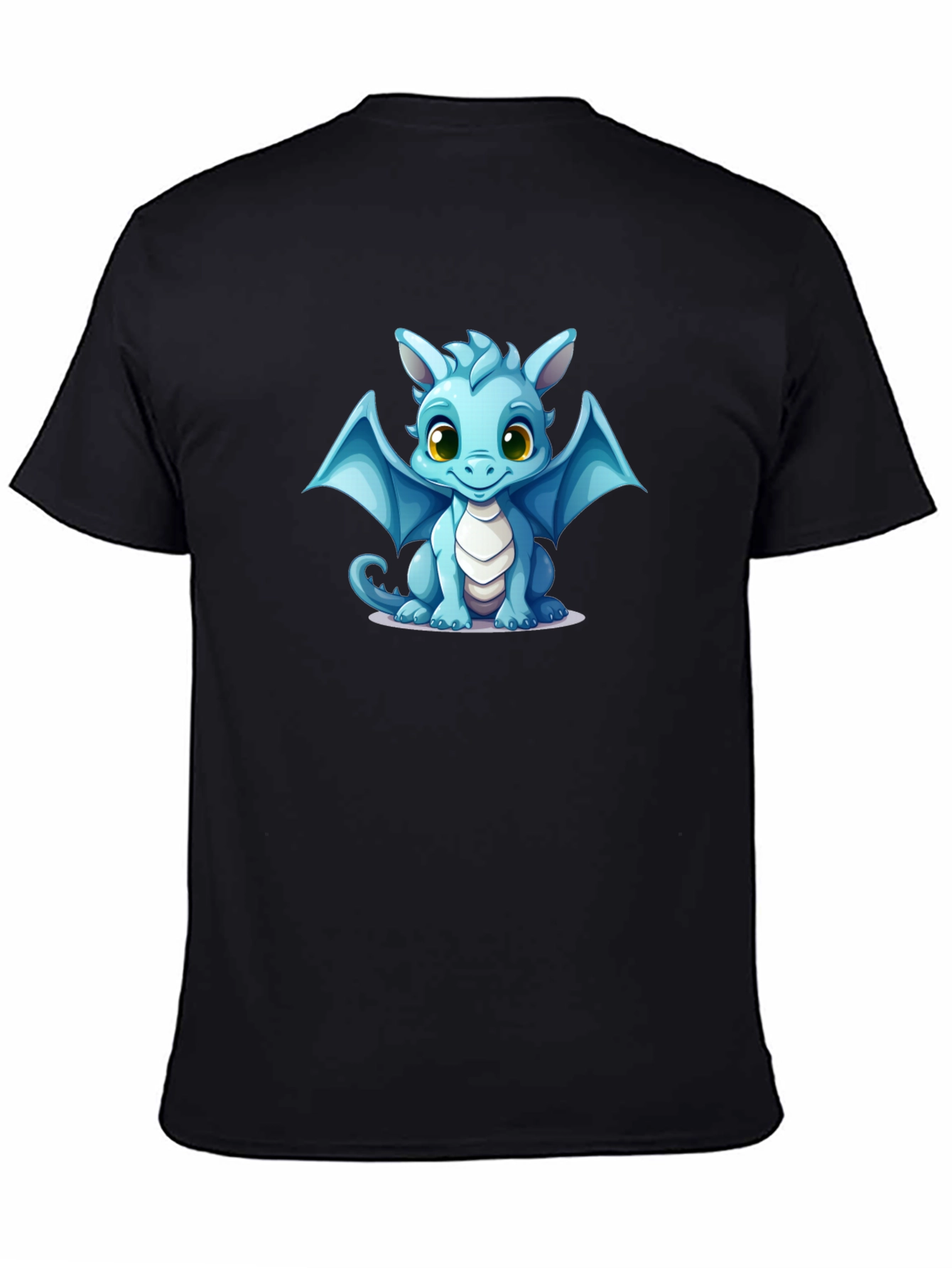 Cute Dragon Graphic T-Shirt - Black