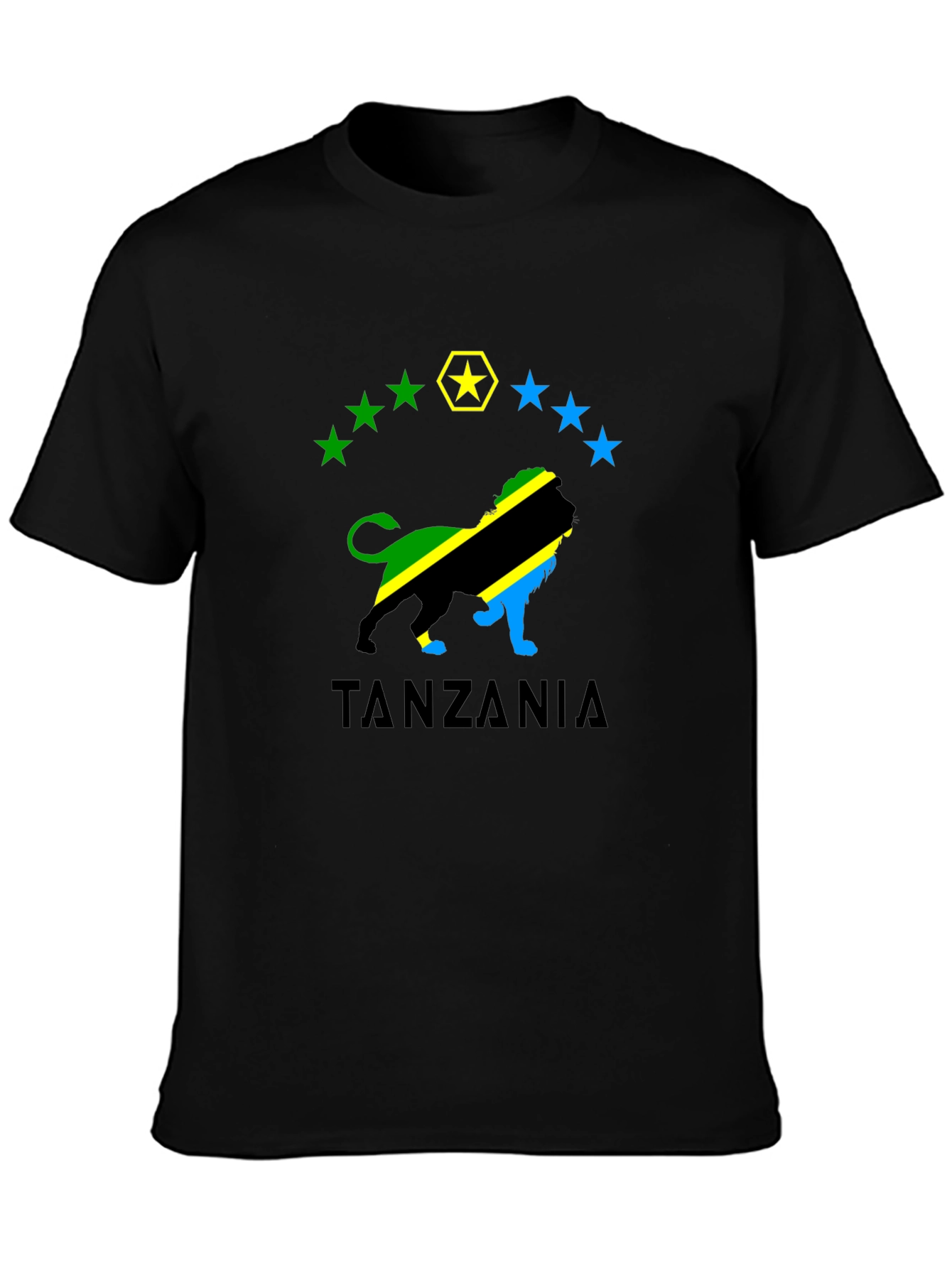 Tanzania Lion Pride T-Shirt - Black