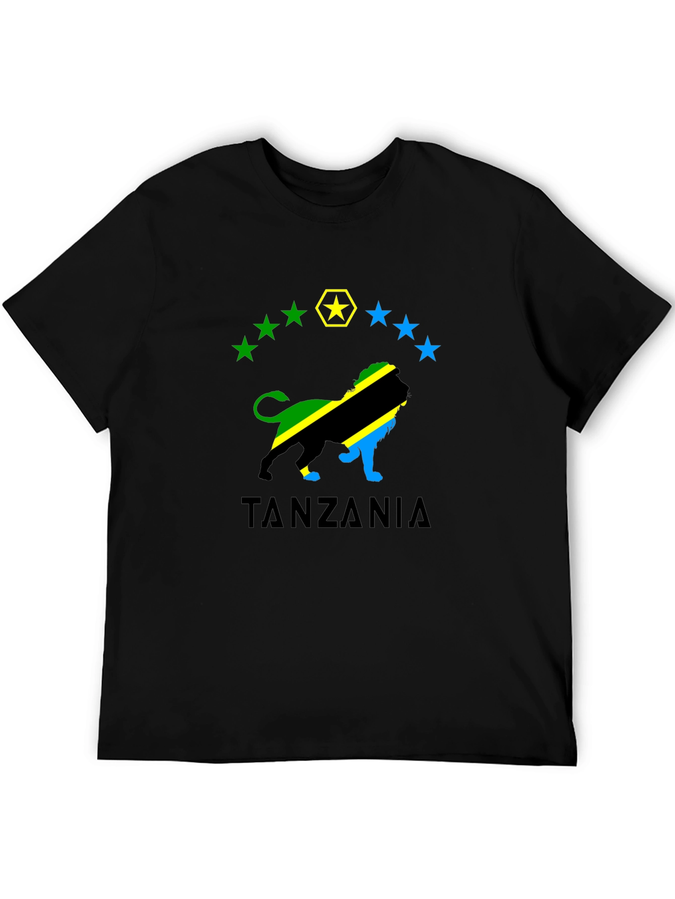Tanzania Lion Pride T-Shirt - Black