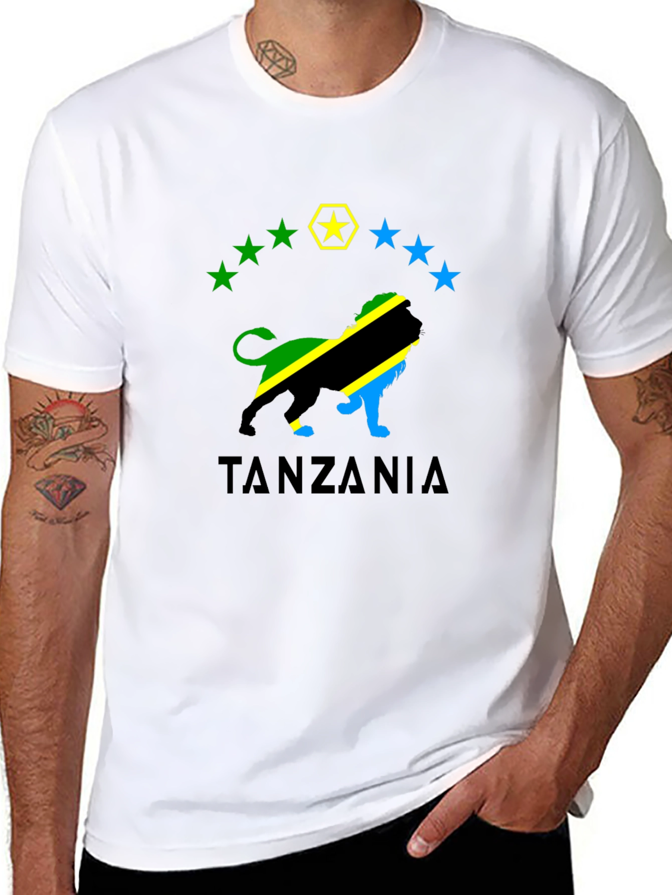 Tanzania Lion Pride T-Shirt - Black