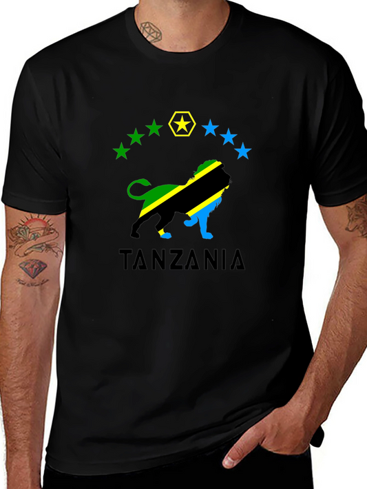 Tanzania Lion Pride T-Shirt - Black