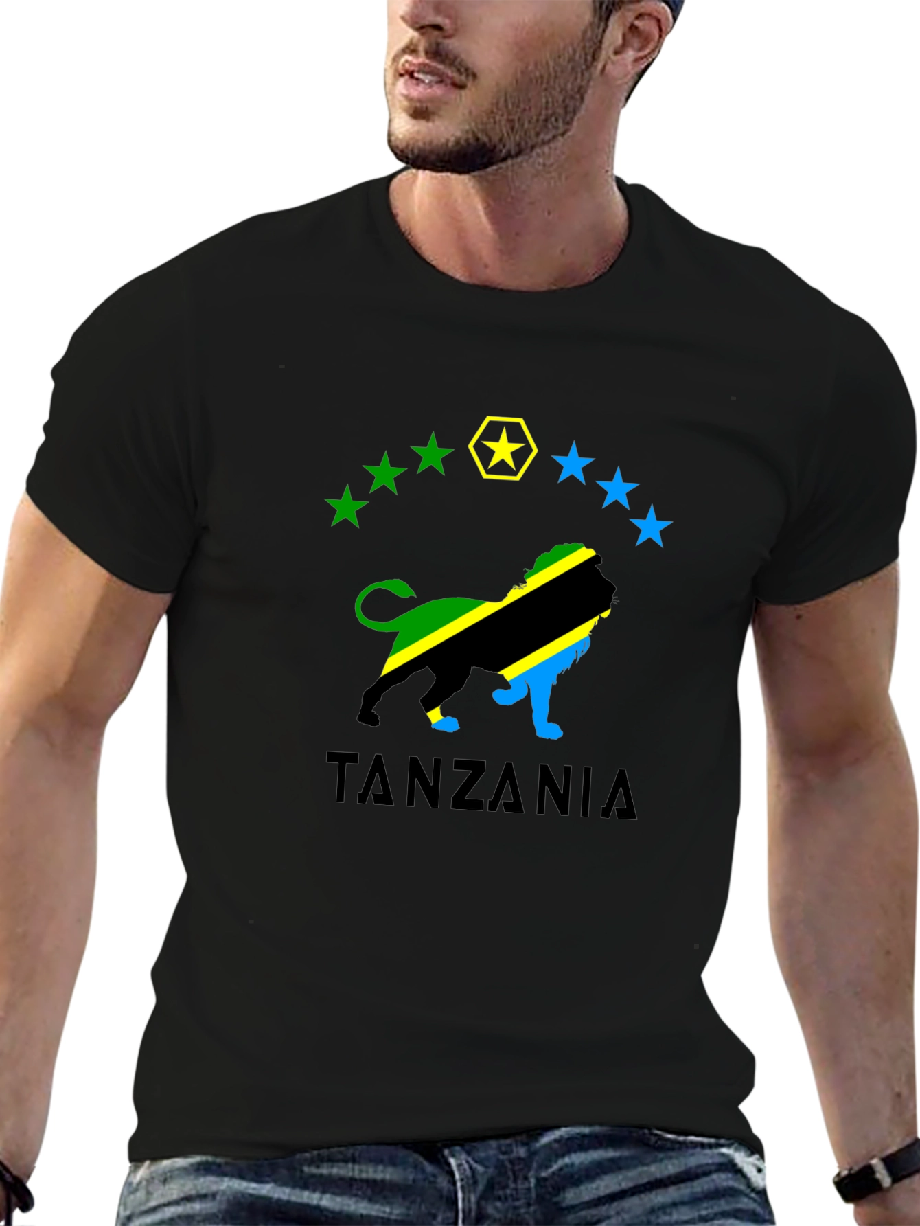 Tanzania Lion Pride T-Shirt - Black