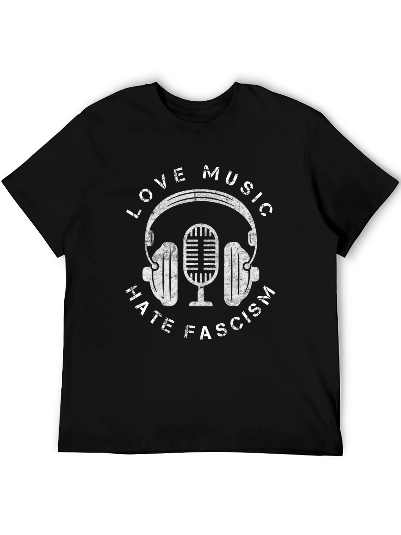 Love Music Hate Fascism Graphic Tee