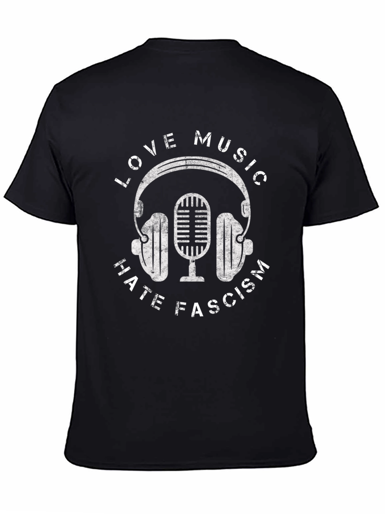 Love Music Hate Fascism Graphic Tee