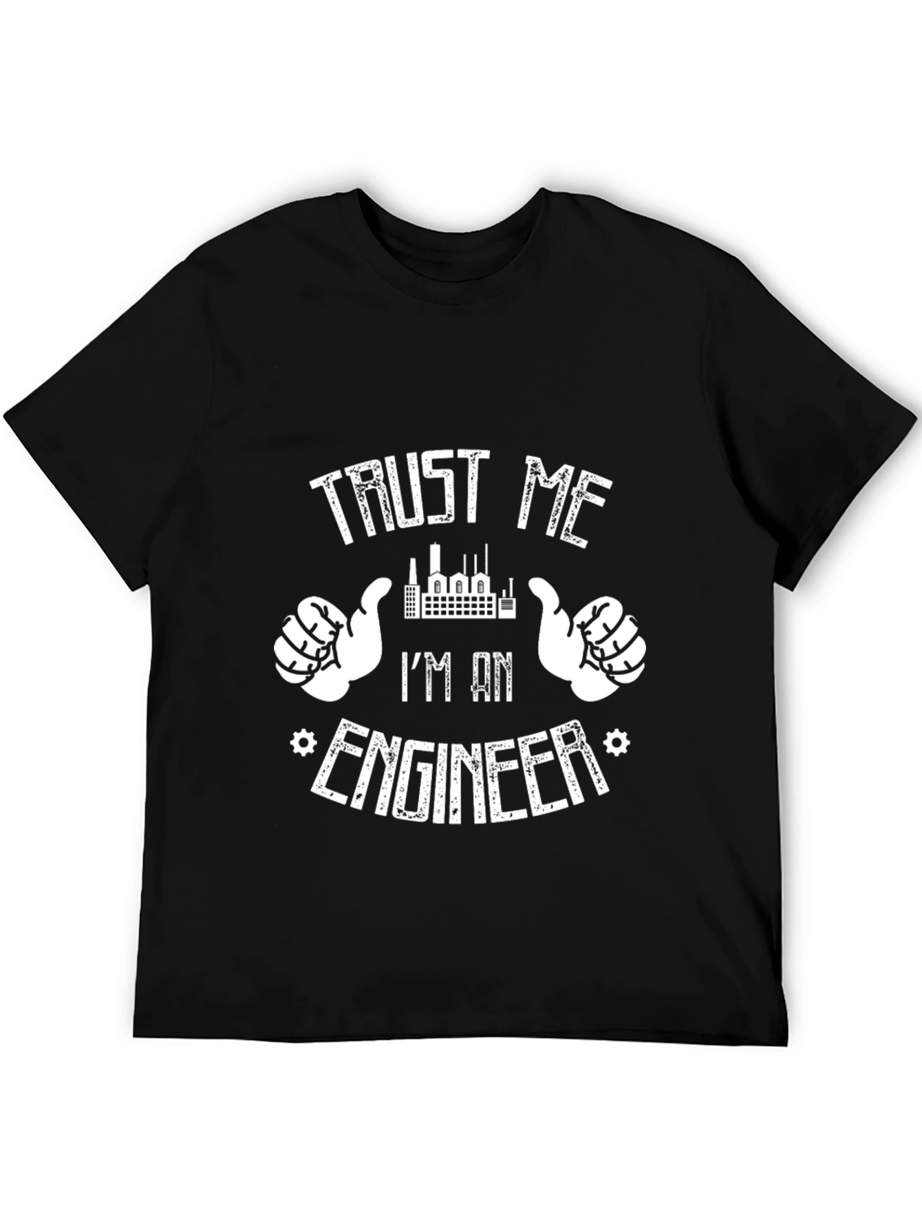Trust Me Im An Engineer Black Graphic T-Shirt