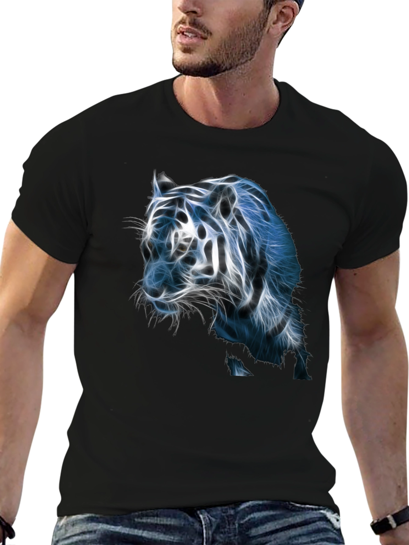 Neon Tiger Graphic Tee - Cool Animal Print Shirt