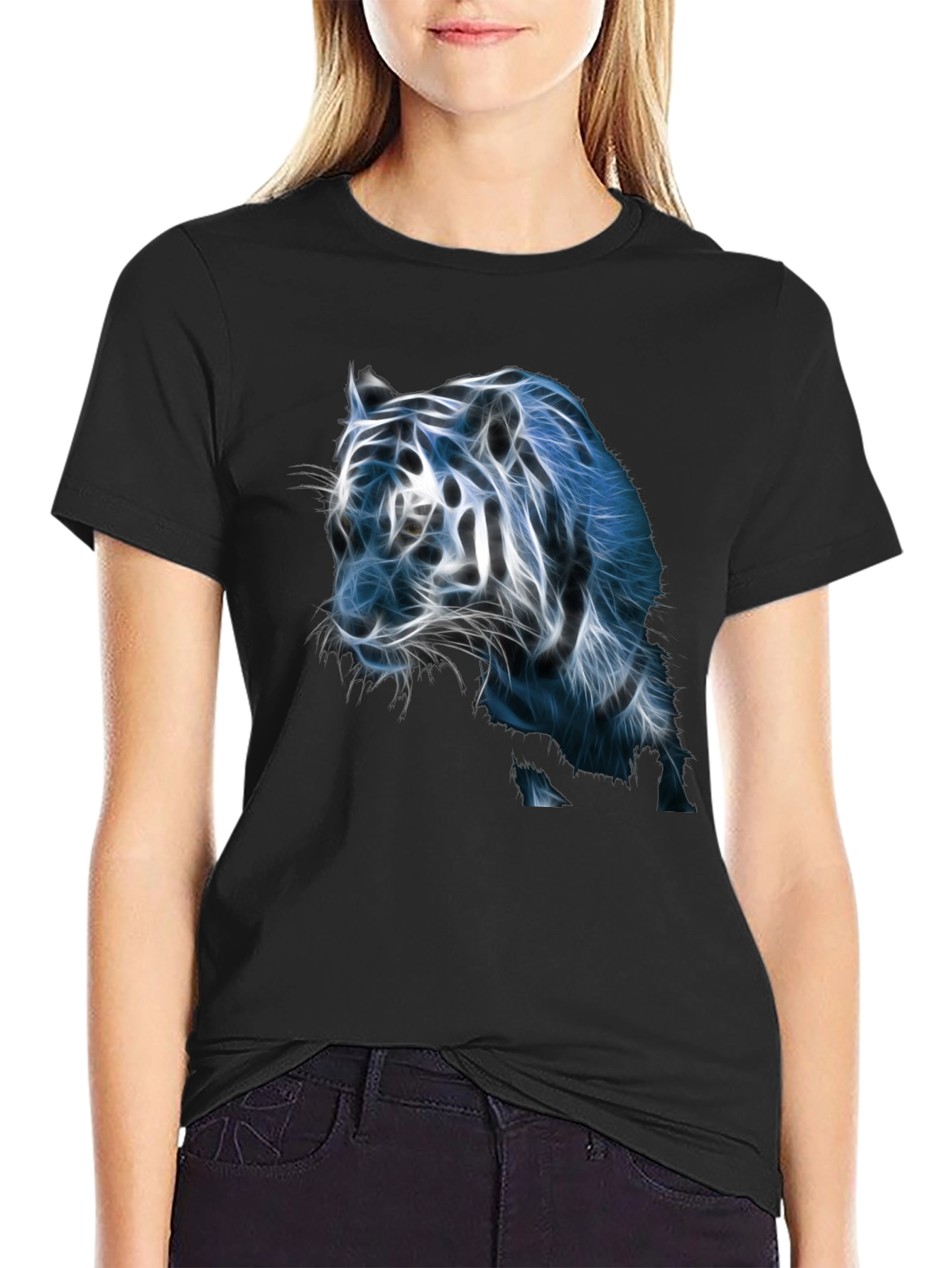 Neon Tiger Graphic Tee - Cool Animal Print Shirt