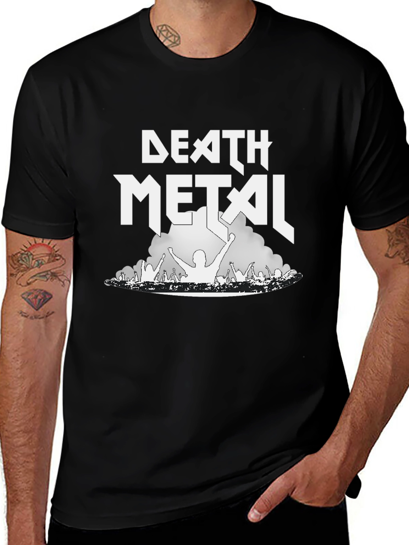 Death Metal Band Concert Graphic T-Shirt