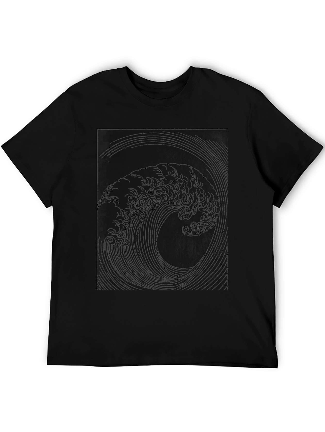 Black Wave Graphic Tee - Stylish Menswear