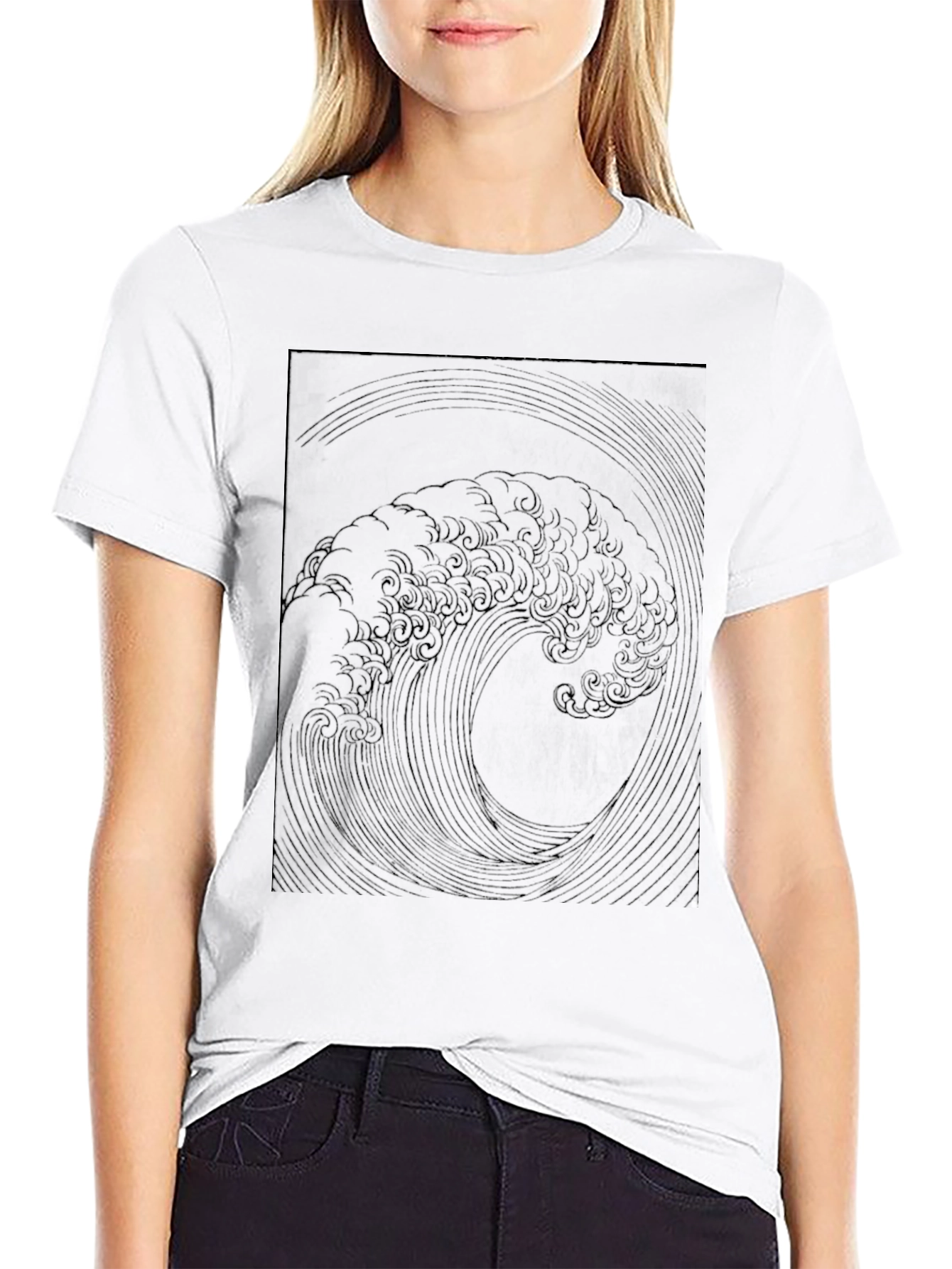 Black Wave Graphic Tee - Stylish Menswear