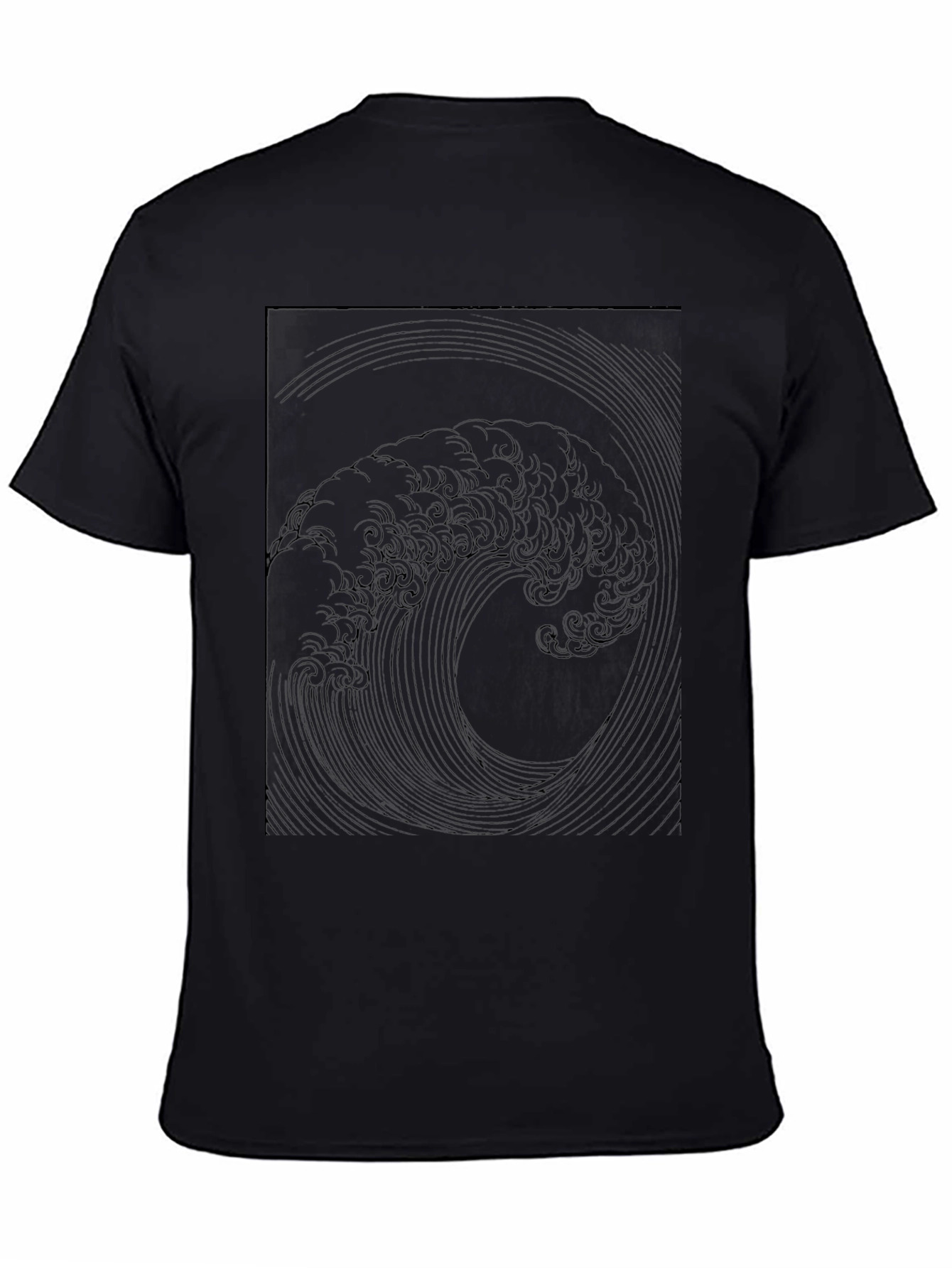 Black Wave Graphic Tee - Stylish Menswear