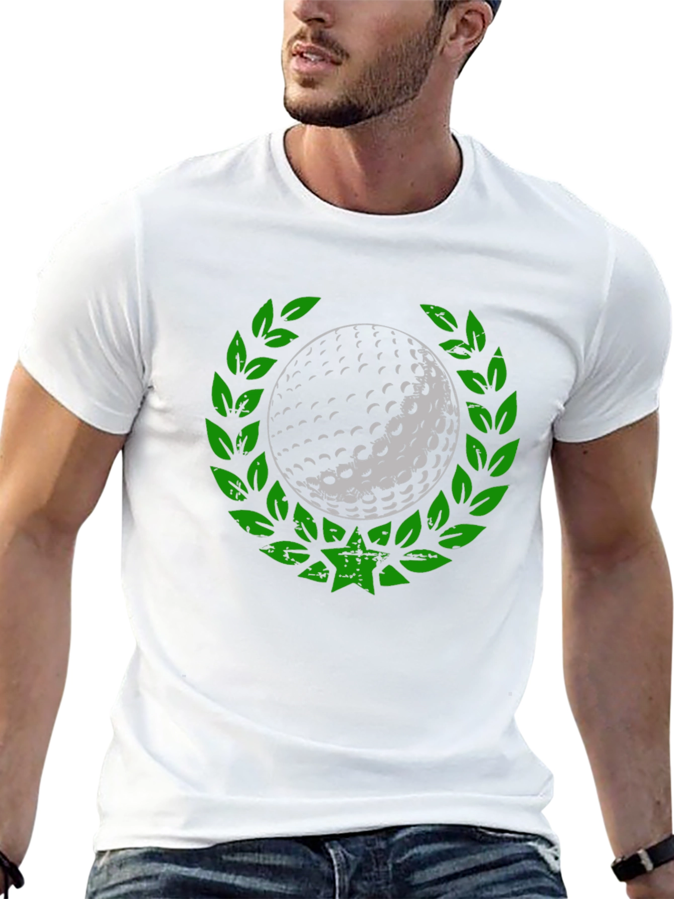 Golf Ball Laurel Wreath Graphic T-Shirt