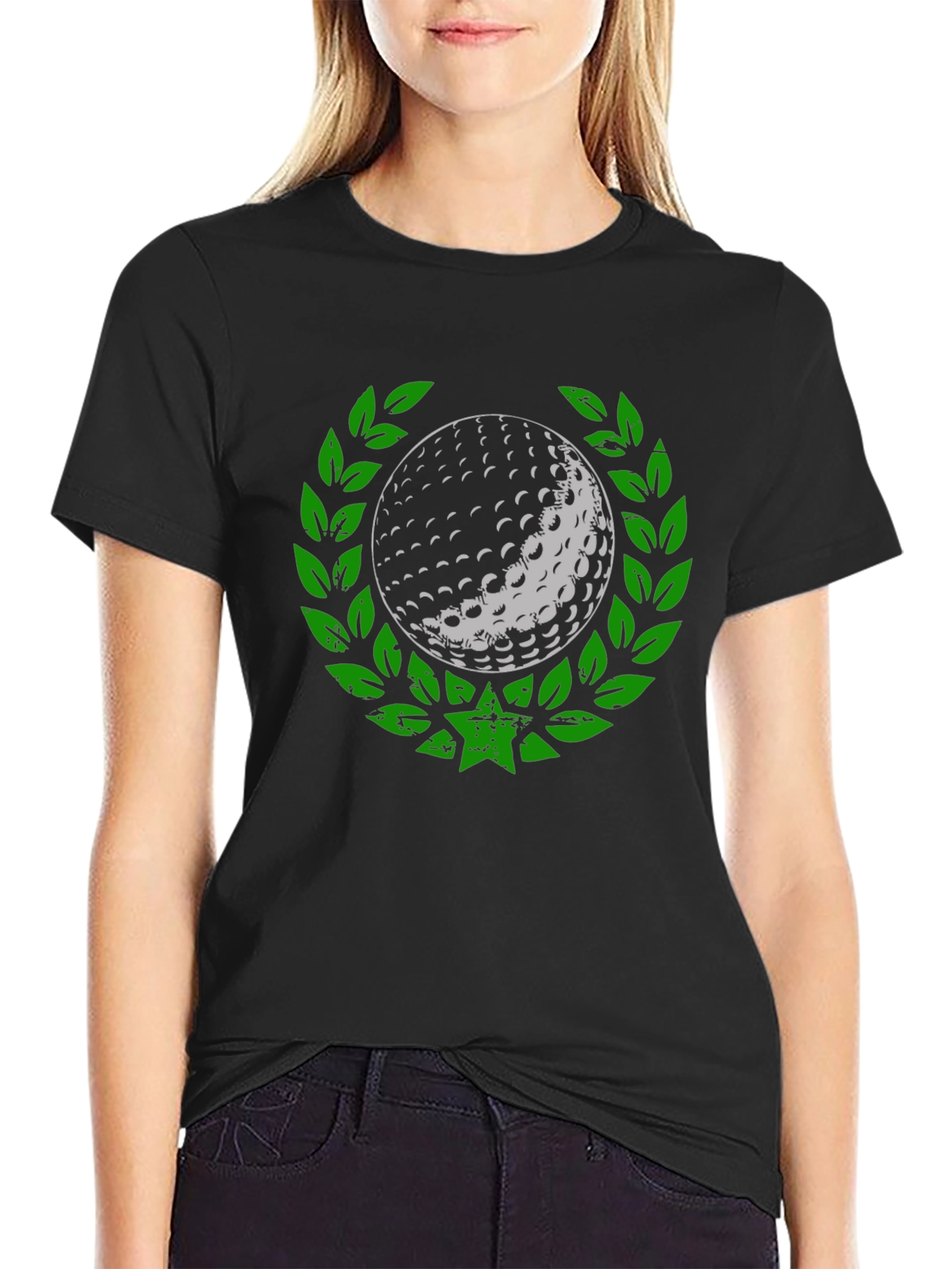 Golf Ball Laurel Wreath Graphic T-Shirt