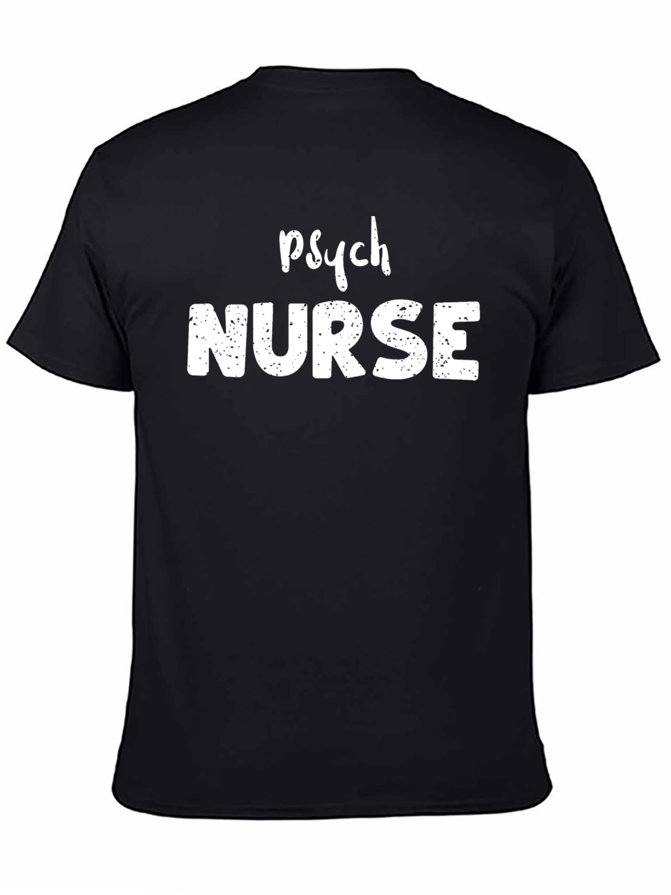Psych Nurse T-Shirt - Black Cotton Blend