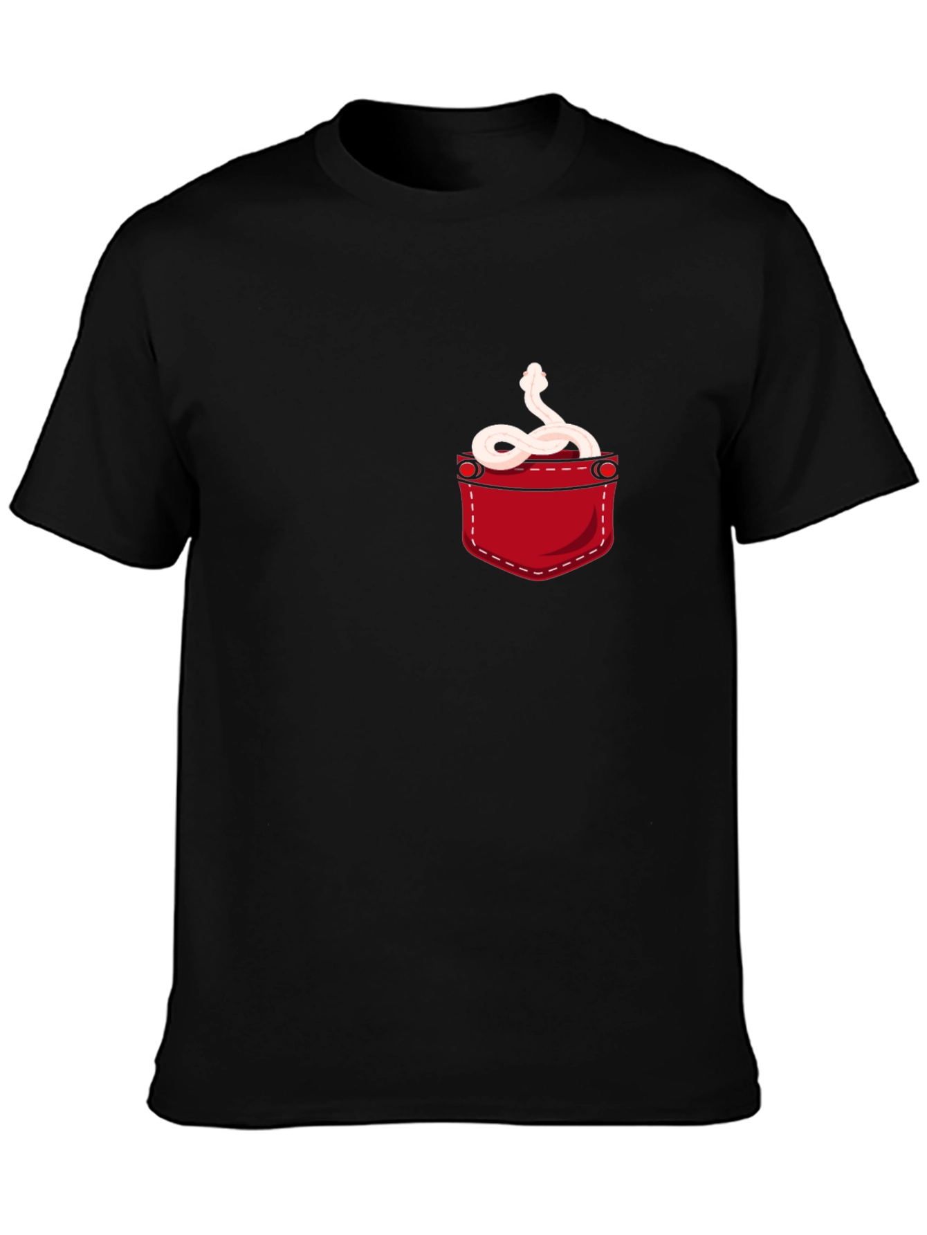 Snake Pocket T-Shirt - Quirky Reptile Graphic Tee