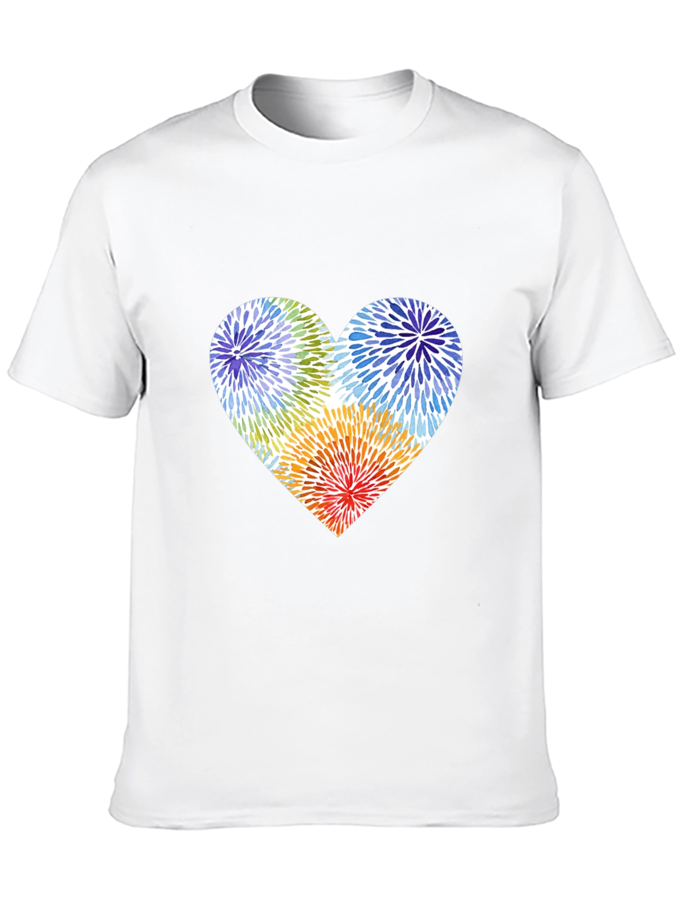 Heart Burst Graphic Black T-Shirt